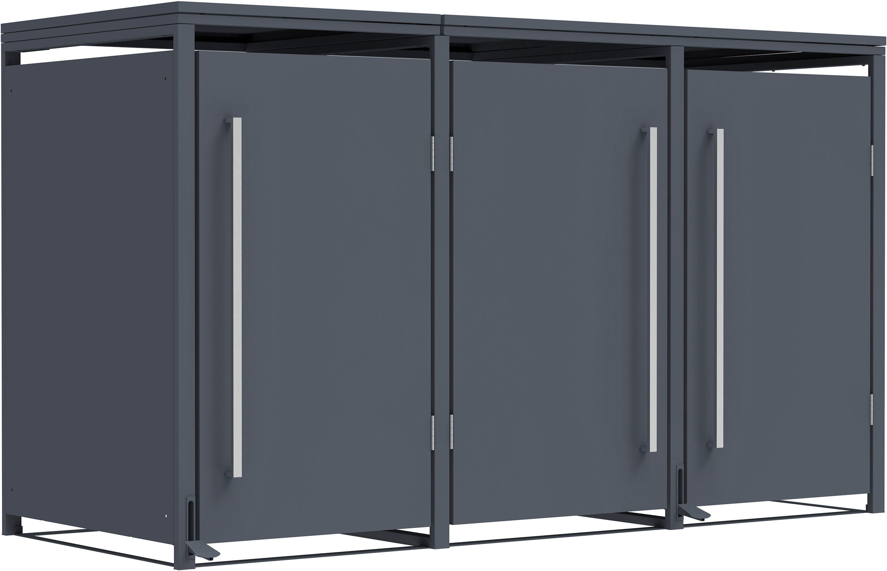 WESTMANN Mülltonnenbox Pedura 3, BxTxH: 199x80x116 cm, für 3x240 L Mülltonnen