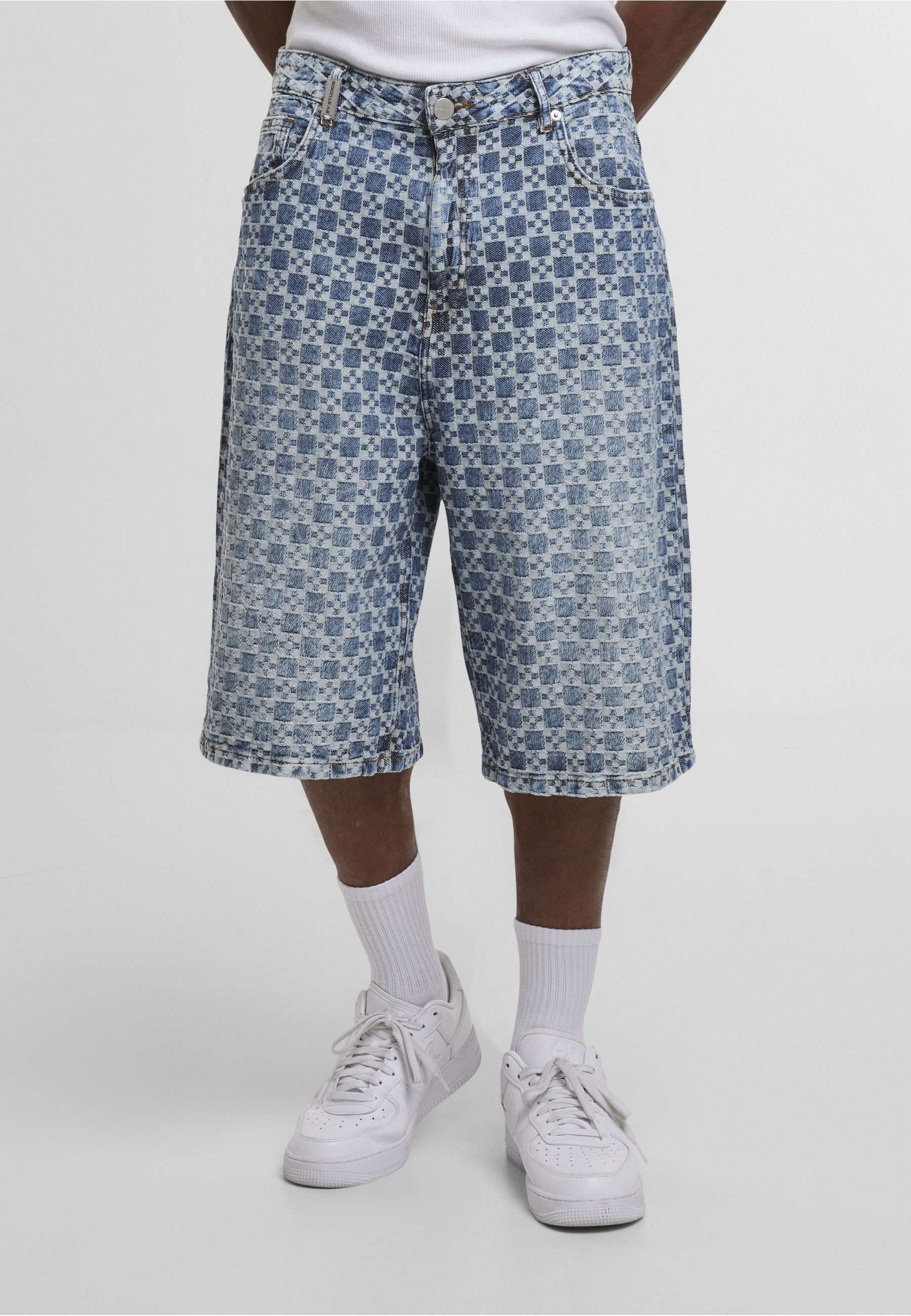 2Y Studios Shorts 2Y Studios Tariq Carre Baggy Shorts (1-tlg)