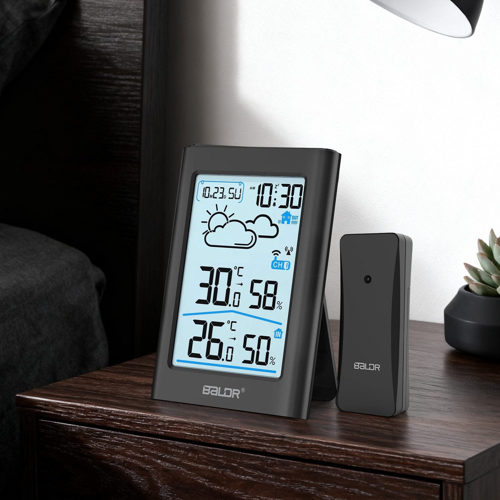 Wetterstation Digitale Wetterstation mit Wecker Funkwetterstation Heimwetterstation