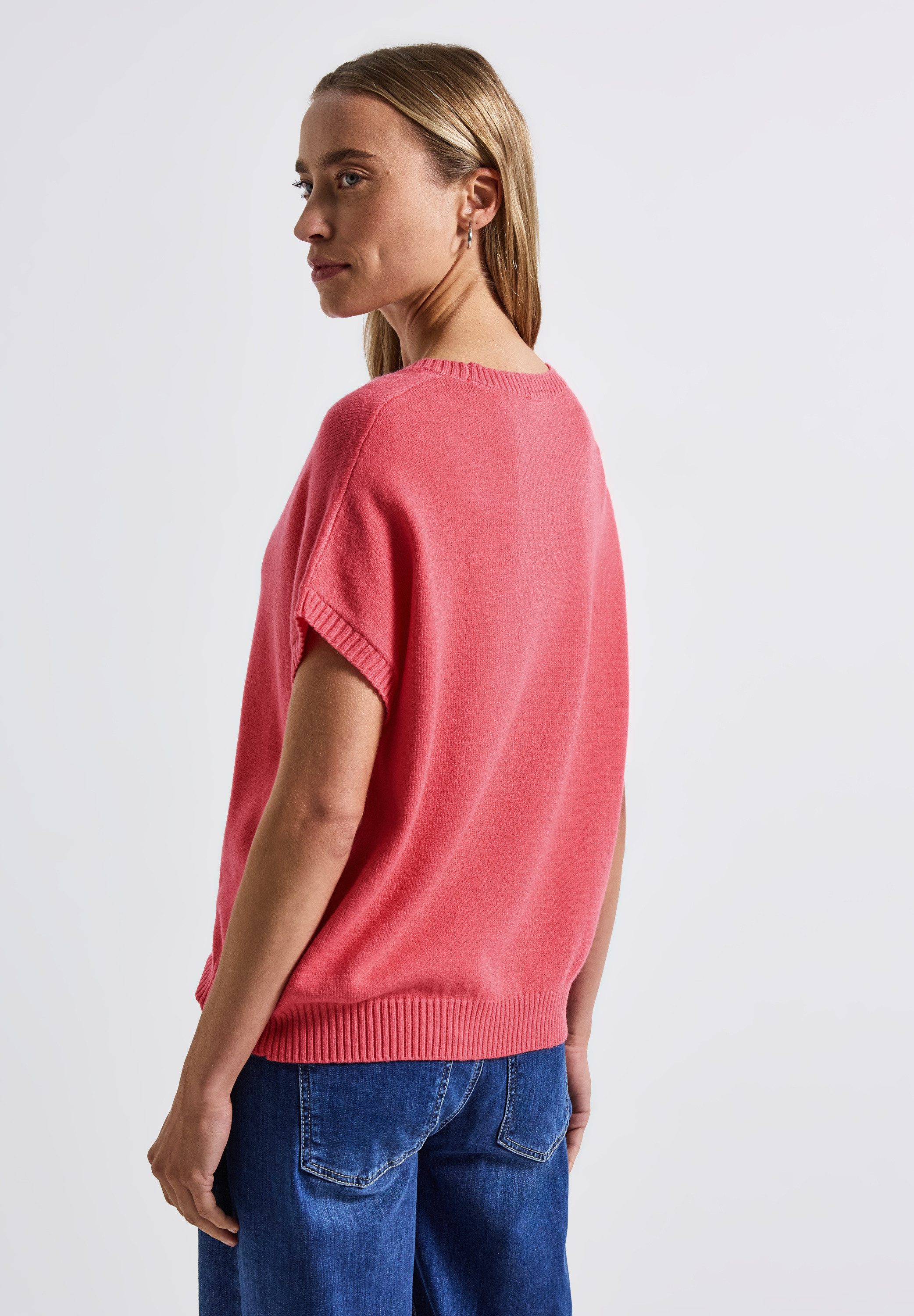 STREET ONE Kurzarmpullover aus Feinstrick