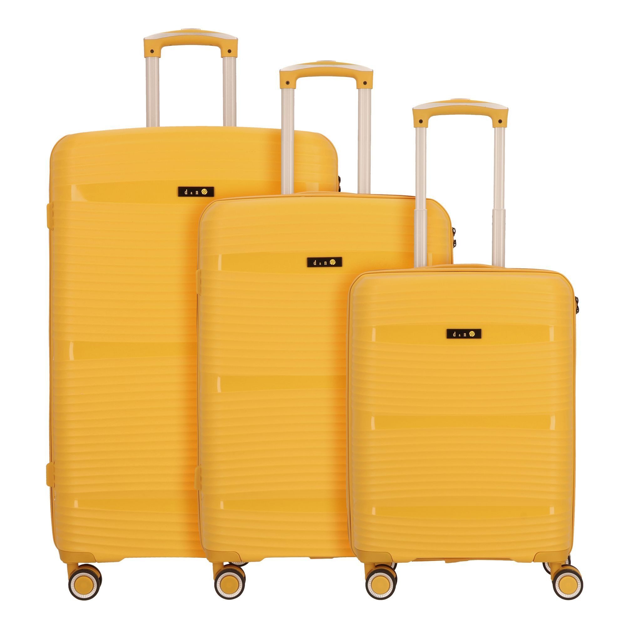 D&N Trolleyset Travel Line 4200, 4 Rollen, (3-teilig, 3 tlg), Polycarbonat