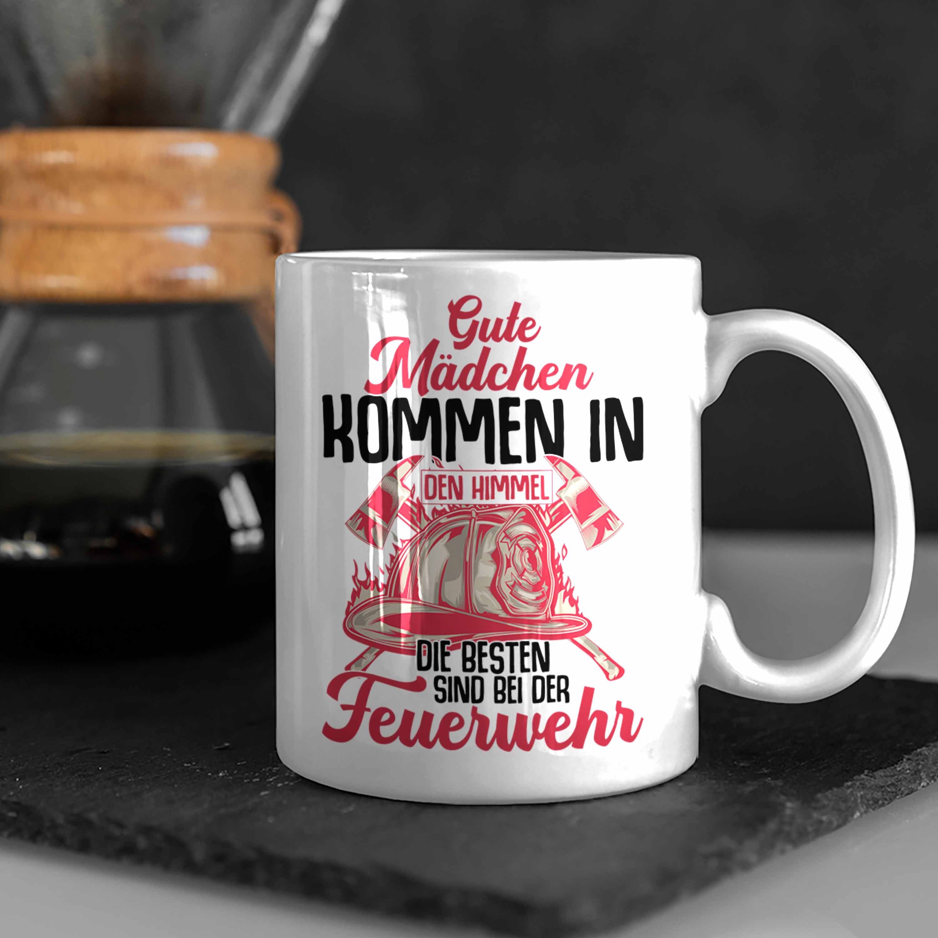 Frauen Geschenkidee Tasse Tasse - Feuerwehrfrauen Trendation Spruch Trendation Weiss Frau Feuerwehr Geschenk