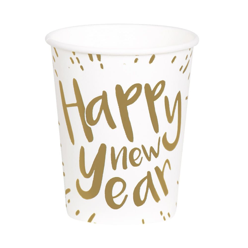 Boland Kostüm Papierbecher 'Happy New Year' 10 Stk
