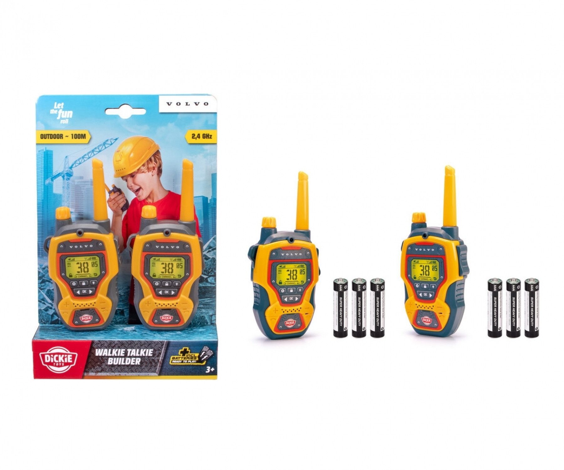 Dickie Toys Walkie Talkie Rollenspielzeug Go Real / Construction Walkie Talkie Builder 203722017