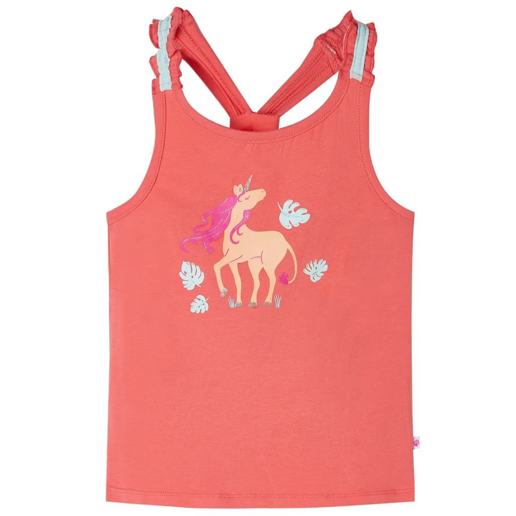 vidaXL Tanktop Kinder-Tanktop Korallenrosa 128