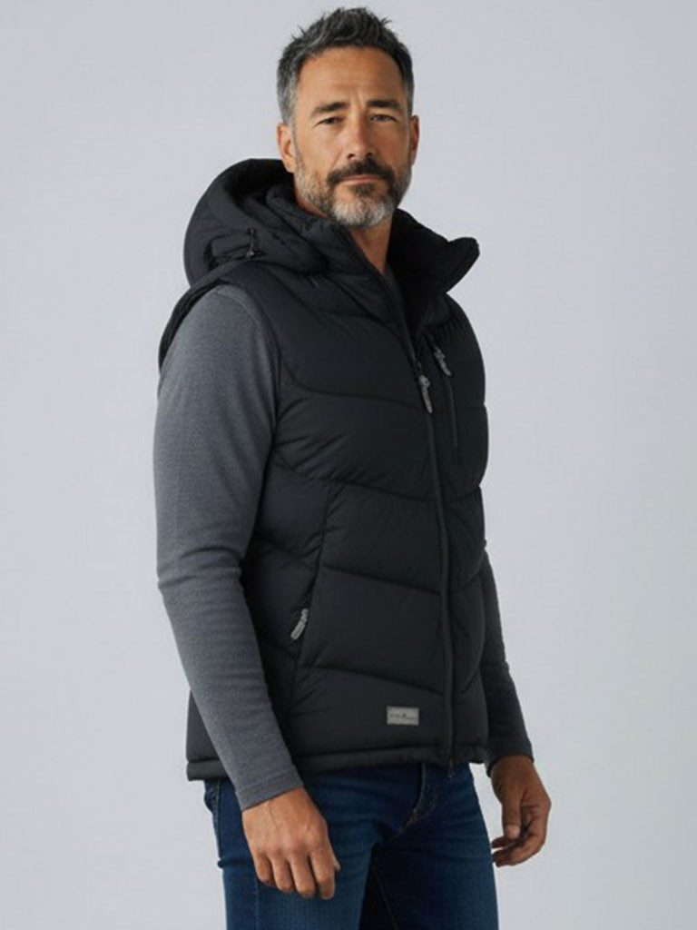 Blue Wave Steppweste Herren Weste Jasper - Daunenoptik mit abnehmbarer Kapu günstig online kaufen