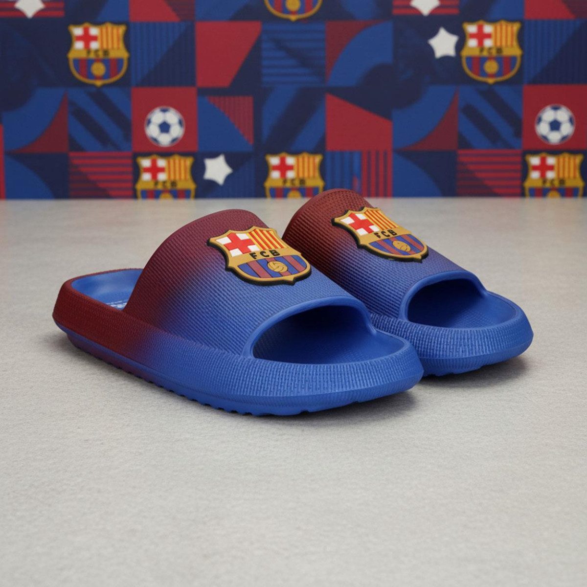 FC Barcelona Flip Flops Herren Damen Badeschuhe Pool Sandalen Sommer Schuhe Badeschuh (Packung) – Bild 5 von 5