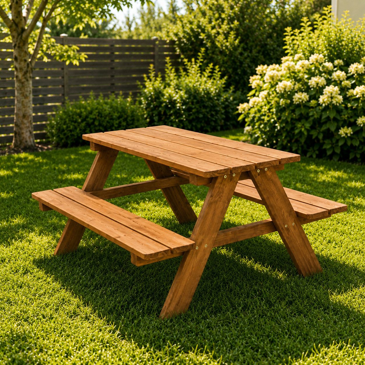 HAGO Garten-Kindersitzgruppe Sitzset Gartenbank Essplatz Picknick Spieltisch Tanne Holz, (1-tlg)