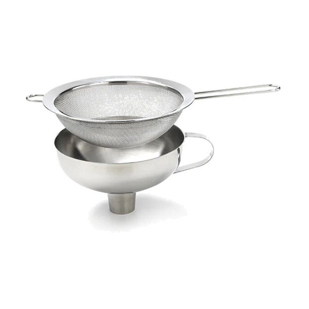 iSi Trichter Trichter und Sieb 2-tlg. edelstahl, (Set, 2-tlg), Trichter und Sieb, Ø15cm, 18/10 Edelstahl, edelstahl