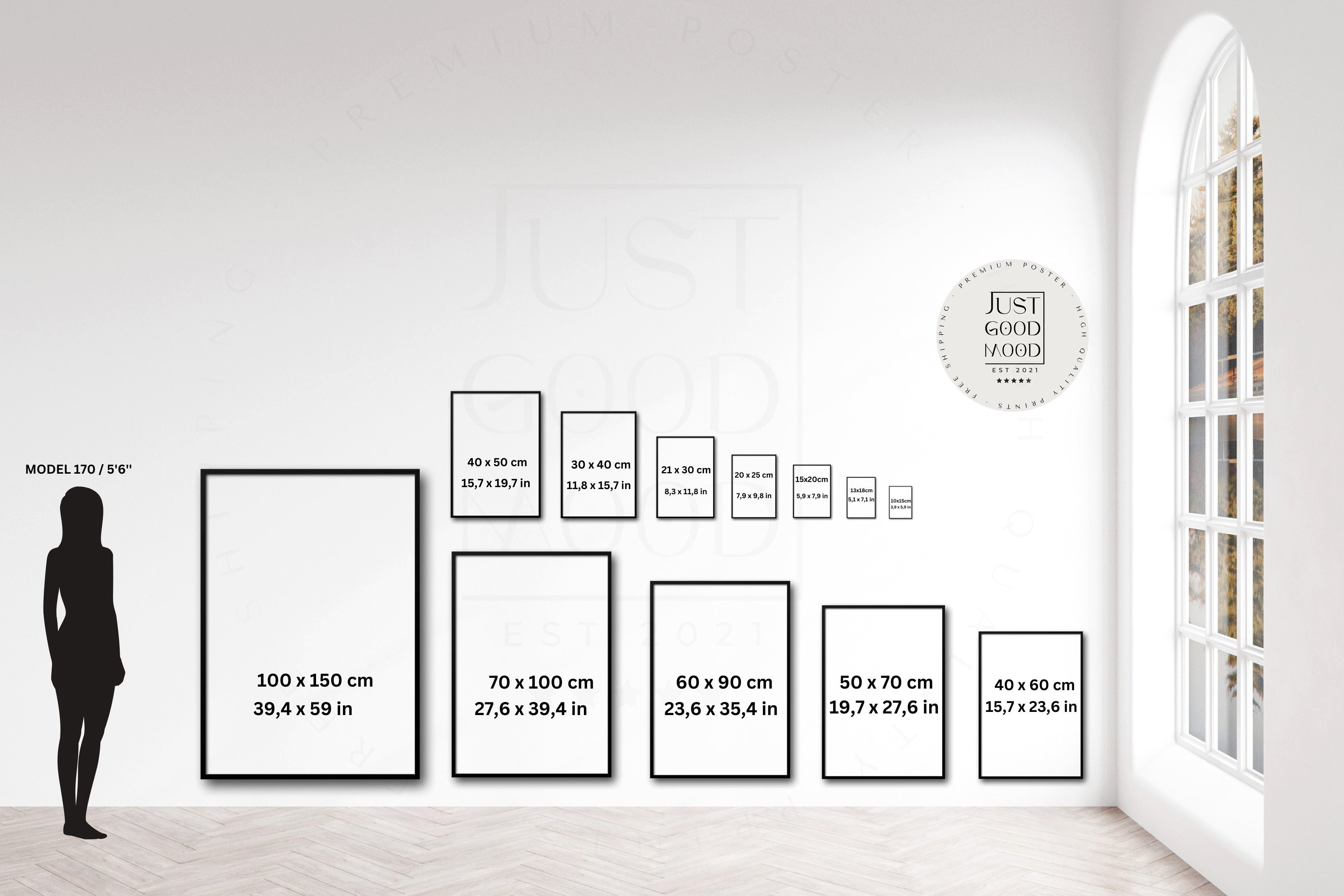 JUSTGOODMOOD Poster Pampass Gras Kalligraphie Wandbilder Wohnzimmer Schlafzimmer Deko Prin, A (1 St) – Bild 5 von 5