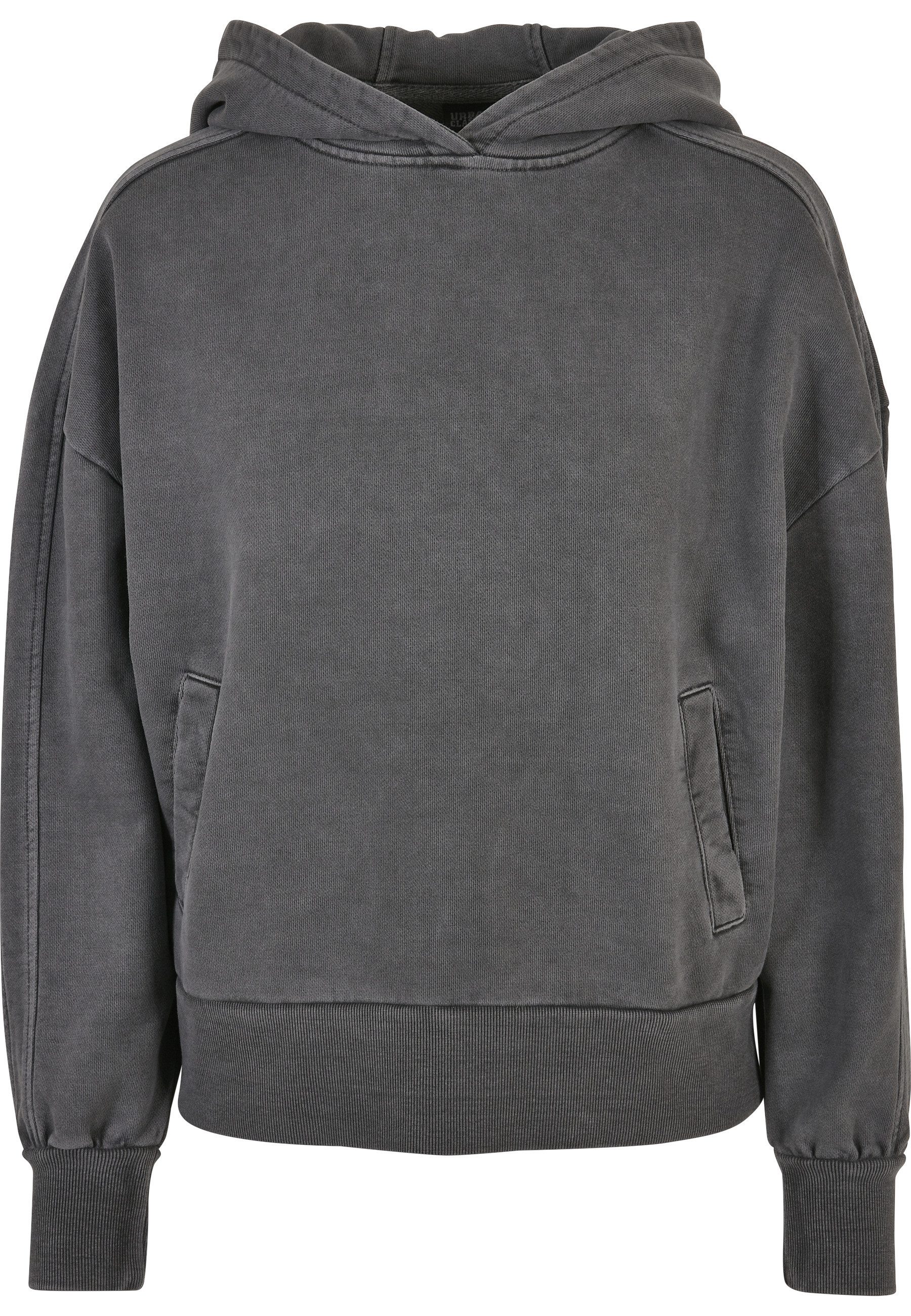 Rundhalspullover Urban Classics Damen Ladies Heavy Terry Garment Dye Hoody