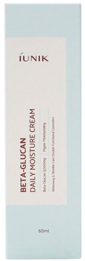 iUnik Feuchtigkeitscreme BETA GLUCAN DAILY MOISTURE CREAM, klebt nicht, beruhigt & revitalisiert die Haut, mit Mikronährstoffen.