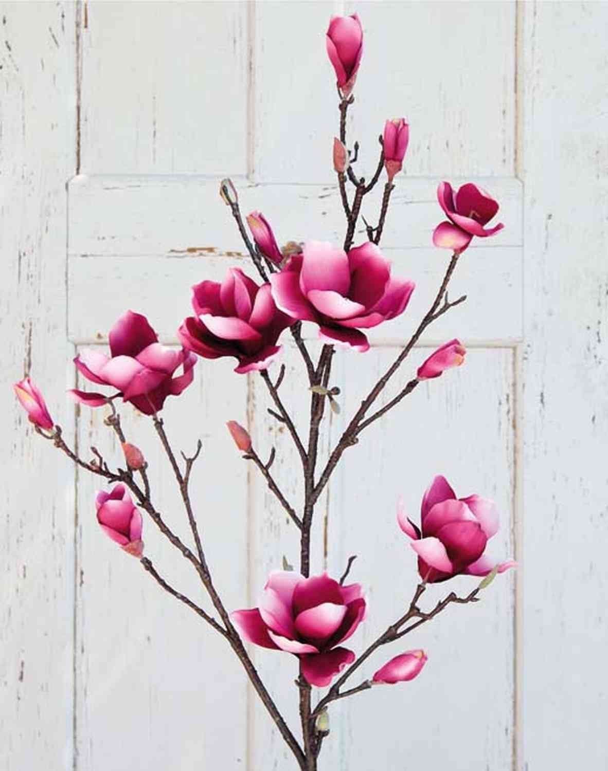 Kunstzweig Magnolienzweig künstlich YONA, rosa-pink, 130cm Magnolie, artplants, Höhe 130.0 cm