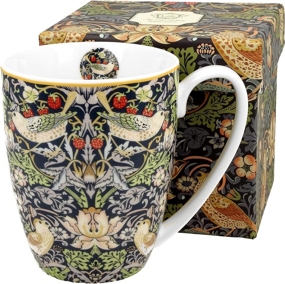 Becher Porzellan Sommer, Tieren, Vogel, Blumen. Planzen Motiv