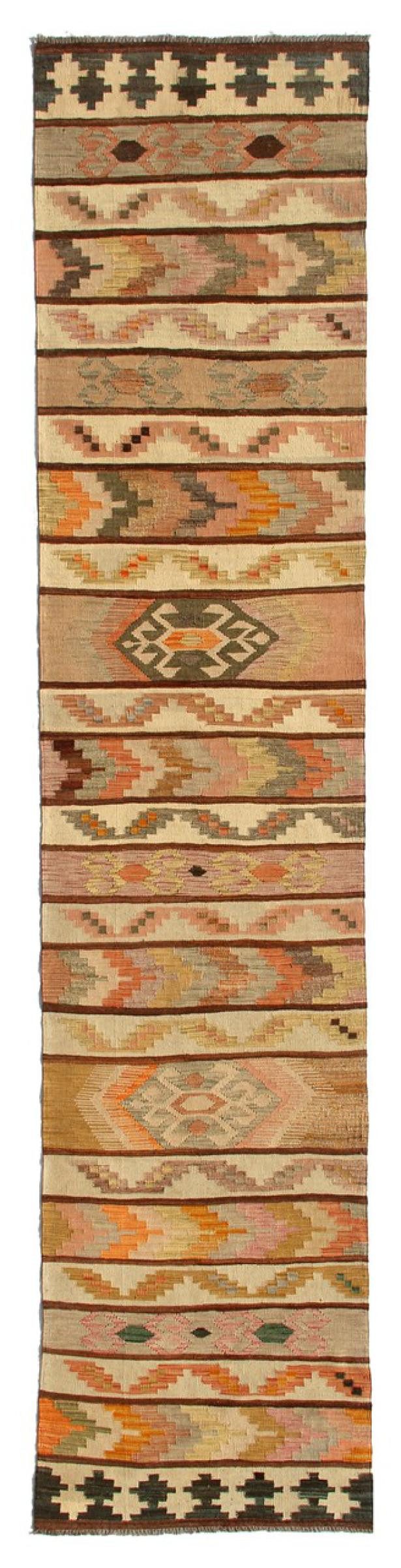Orientteppich Kelim Afghan Heritage 85x401 Handgewebter Orientteppich Läufer