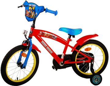 TPFSports Kinderfahrrad Paw Patrol 16 Zoll Rücktritt und Handbremse, 1 Gang, (Jungsfahrrad - Jungen Kinderrad - ohne Schaltung - Sicherheitsgriffe), Kinder Jugend Fahrrad 16 Zoll - Jungsfahrrad - Rot