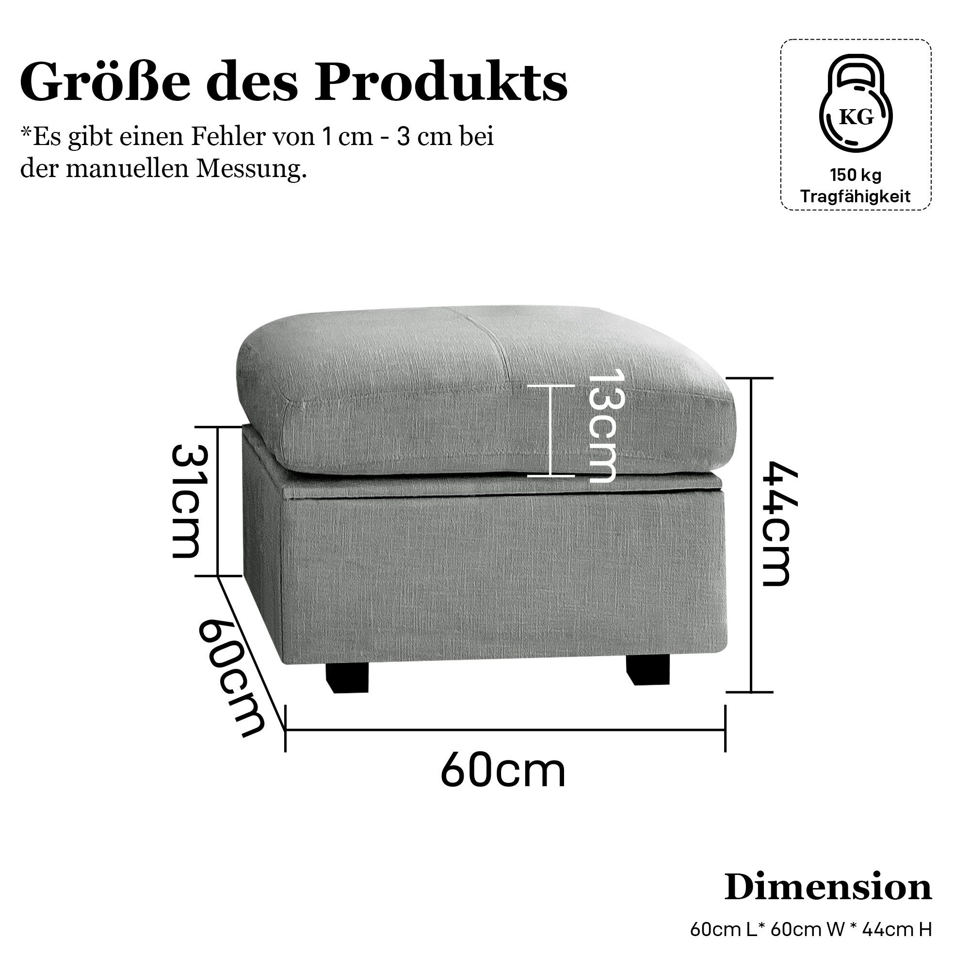 HOMYEDAMIC Sitzhocker Schemel Aufbewahrungsbox mit Deckel, günstig online kaufen