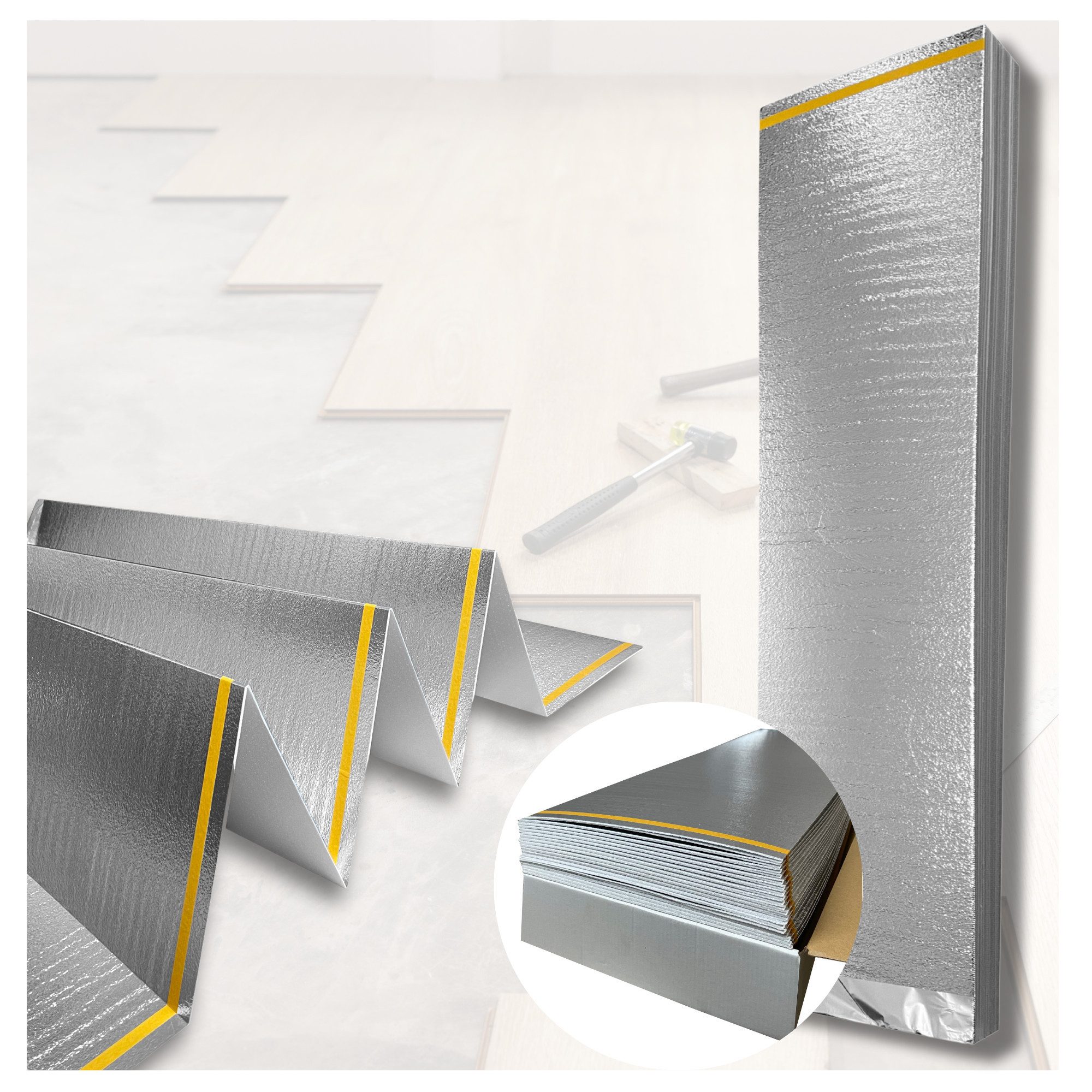 IKHEMalarka Dämmunterlage Klick Vinylboden LVT 1,5 mm ≤ 400 kPa, (1,5 mm, 1 günstig online kaufen