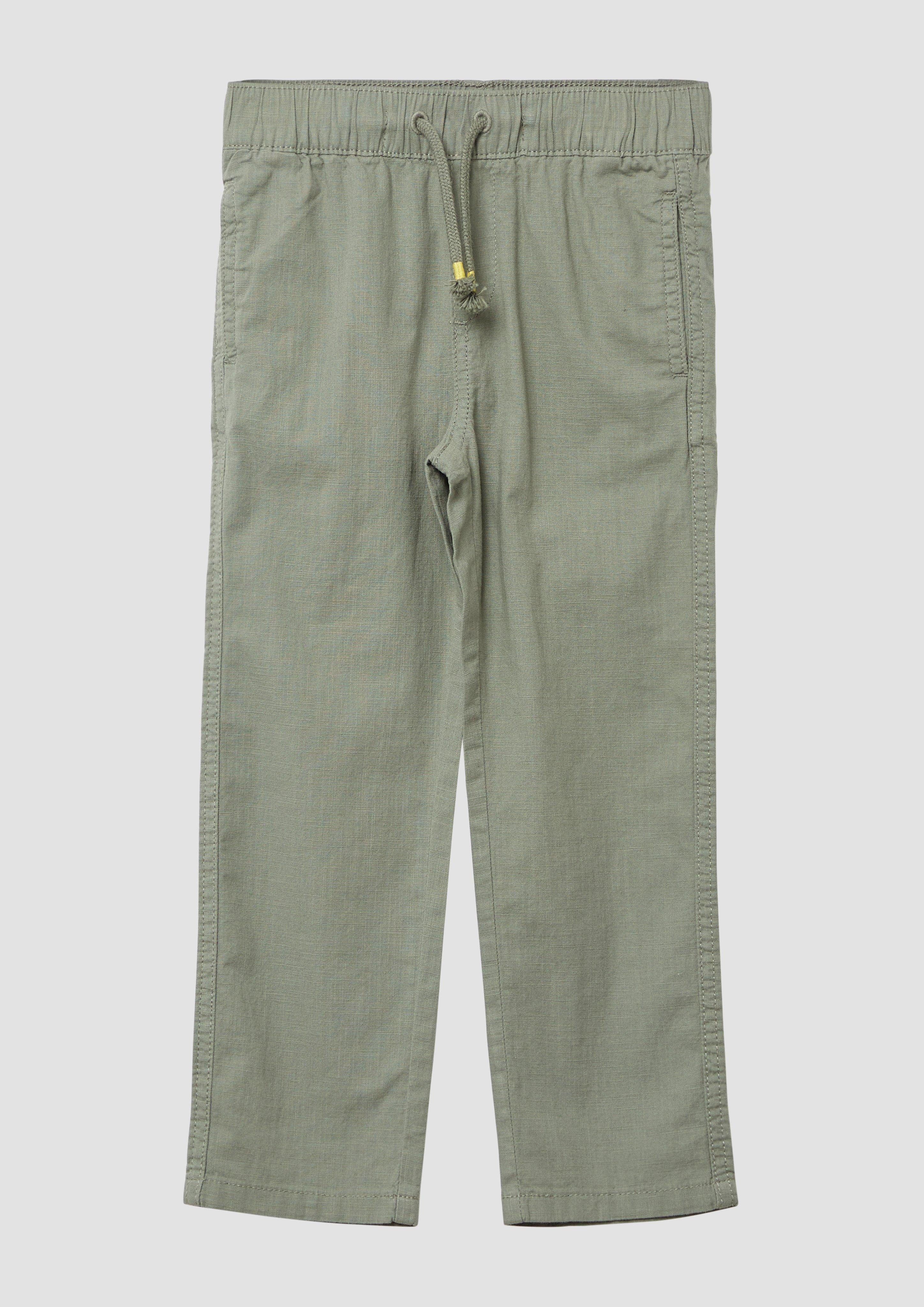 s.Oliver Stoffhose Relaxed-Fit-Hose aus Baumwolle in Leinen-Optik