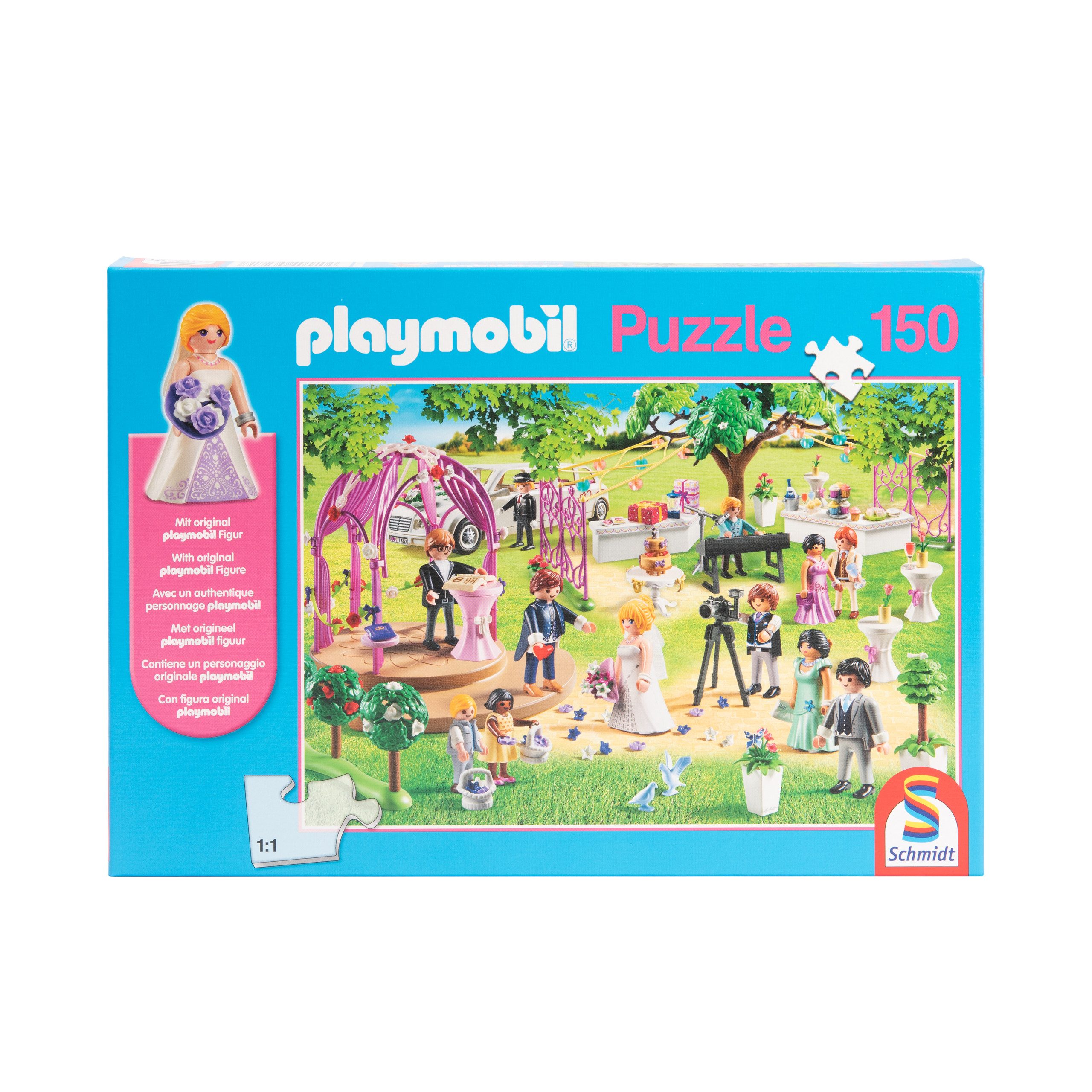 United Labels® Puzzle Playmobil Hochzeit Puzzle inkl. Braut Figur 150 Teile, 150 Puzzleteile