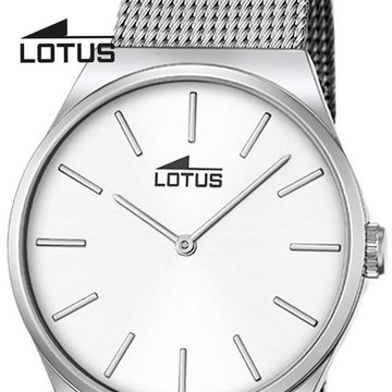 Lotus Quarzuhr Lotus Damen Uhr Elegant L18288/1, (Analoguhr), Damenuhr tonneau, mittel (ca. 31mm), Edelstahlarmband, Elegant-Style