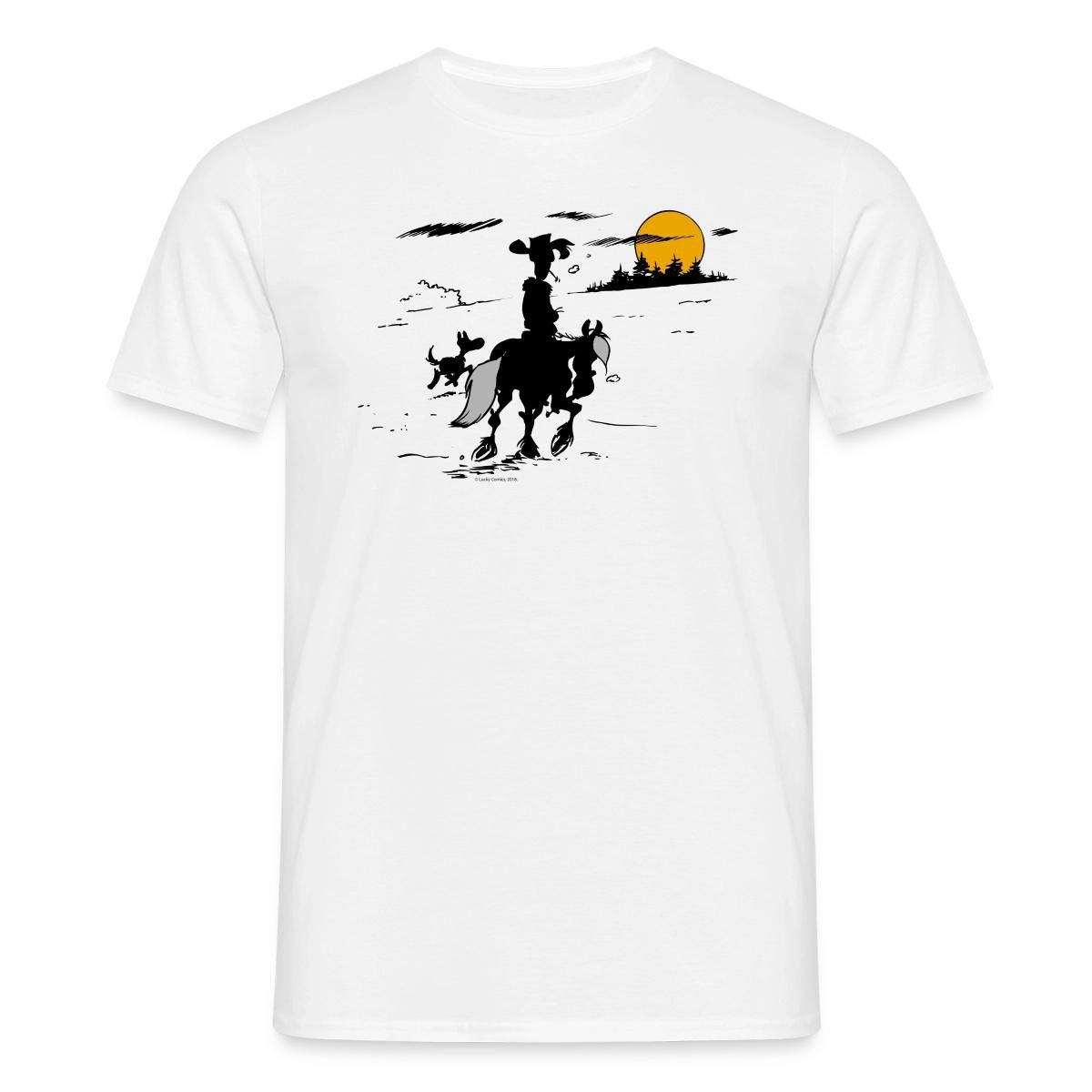 T-Shirt Lucky Luke mit Jolly Jumper und Rantanplan Männer T-Shirt