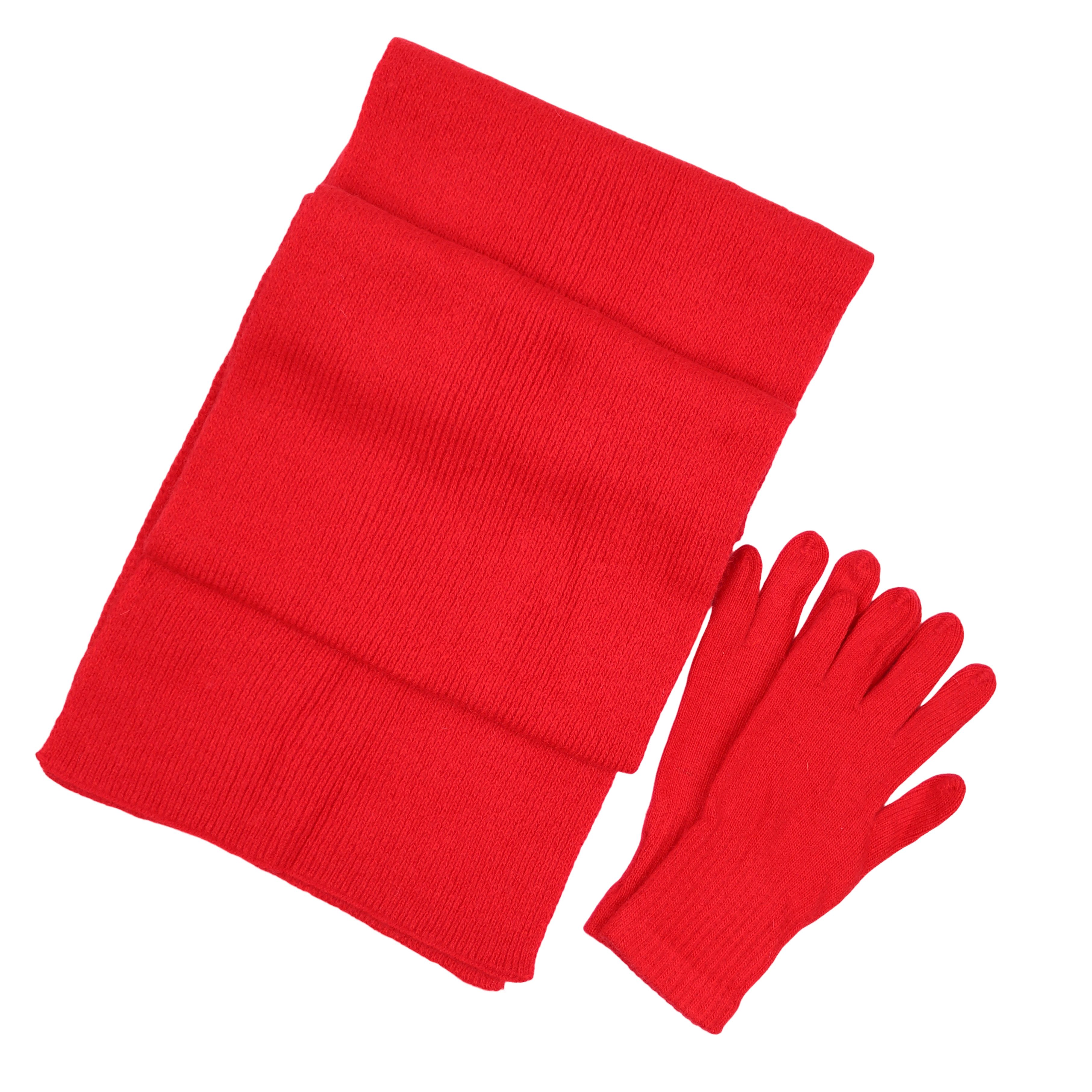 MIRROSI Strickschal Damen Schal Set mit Handschuhe 28x190cm, (1 Set (Schal günstig online kaufen