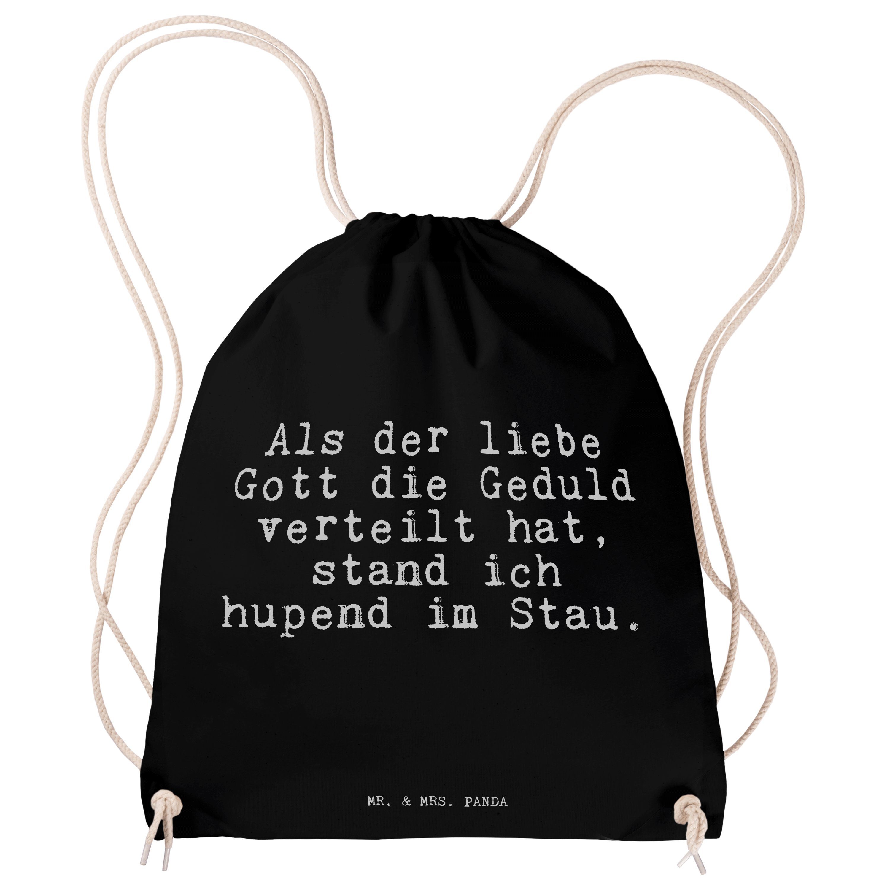 Mr. & Mrs. Panda Sporttasche »Als der liebe Gott... Schwarz