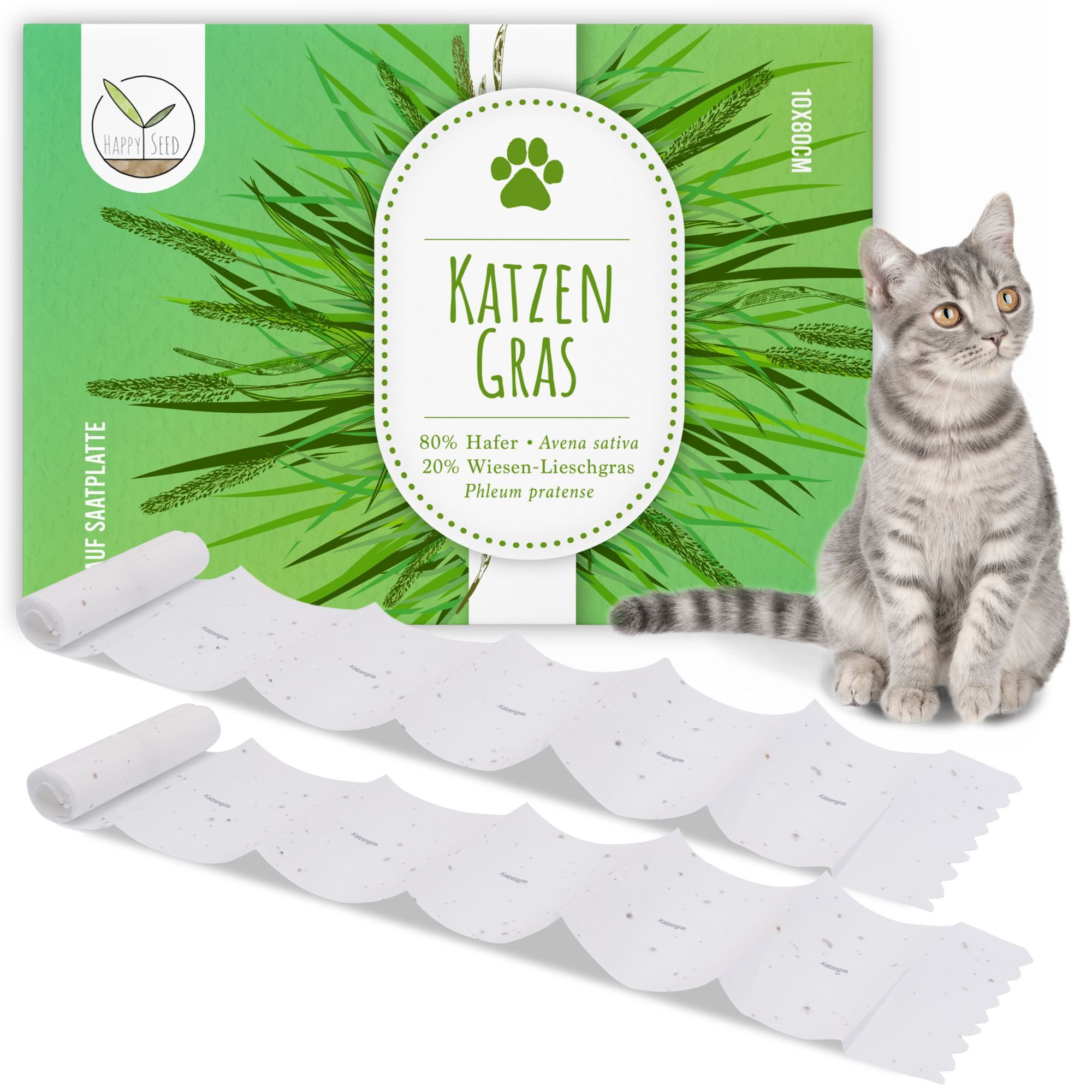 HappySeed Blumensamen Katzengras Samen Saatband 80 günstig online kaufen
