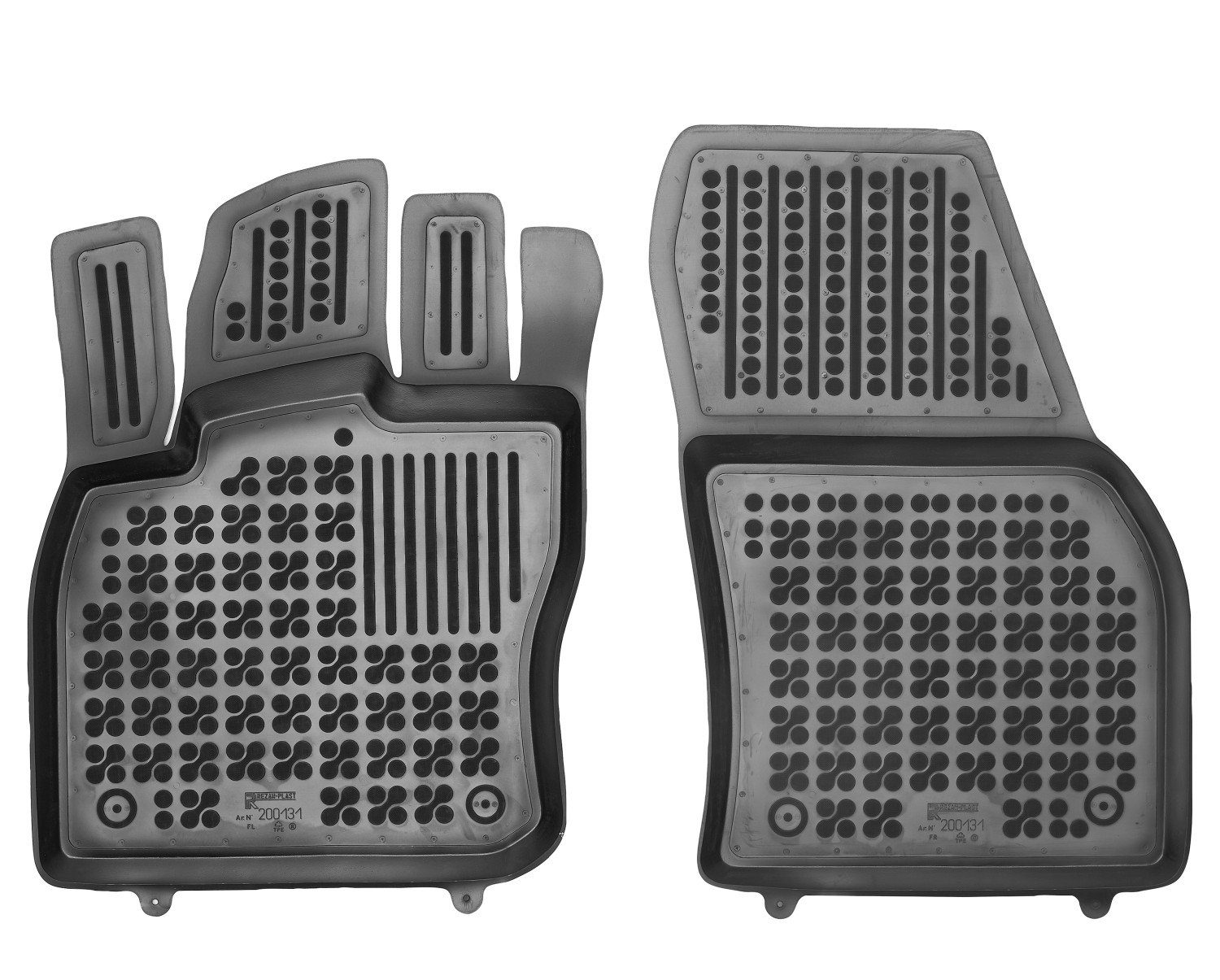 AZUGA Auto-Fußmatten Hohe Gummi-Fußmatten passend für VW Caddy ab 11/2020/Ford Tourneo Conn, für VW,Ford Tourneo,Caddy,Grand Tourneo Hochdachkombi,Kombi,Connect