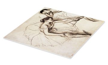 Posterlounge Forex-Bild Edgar Degas, Zwei Tänzerinnen ruhen, Malerei