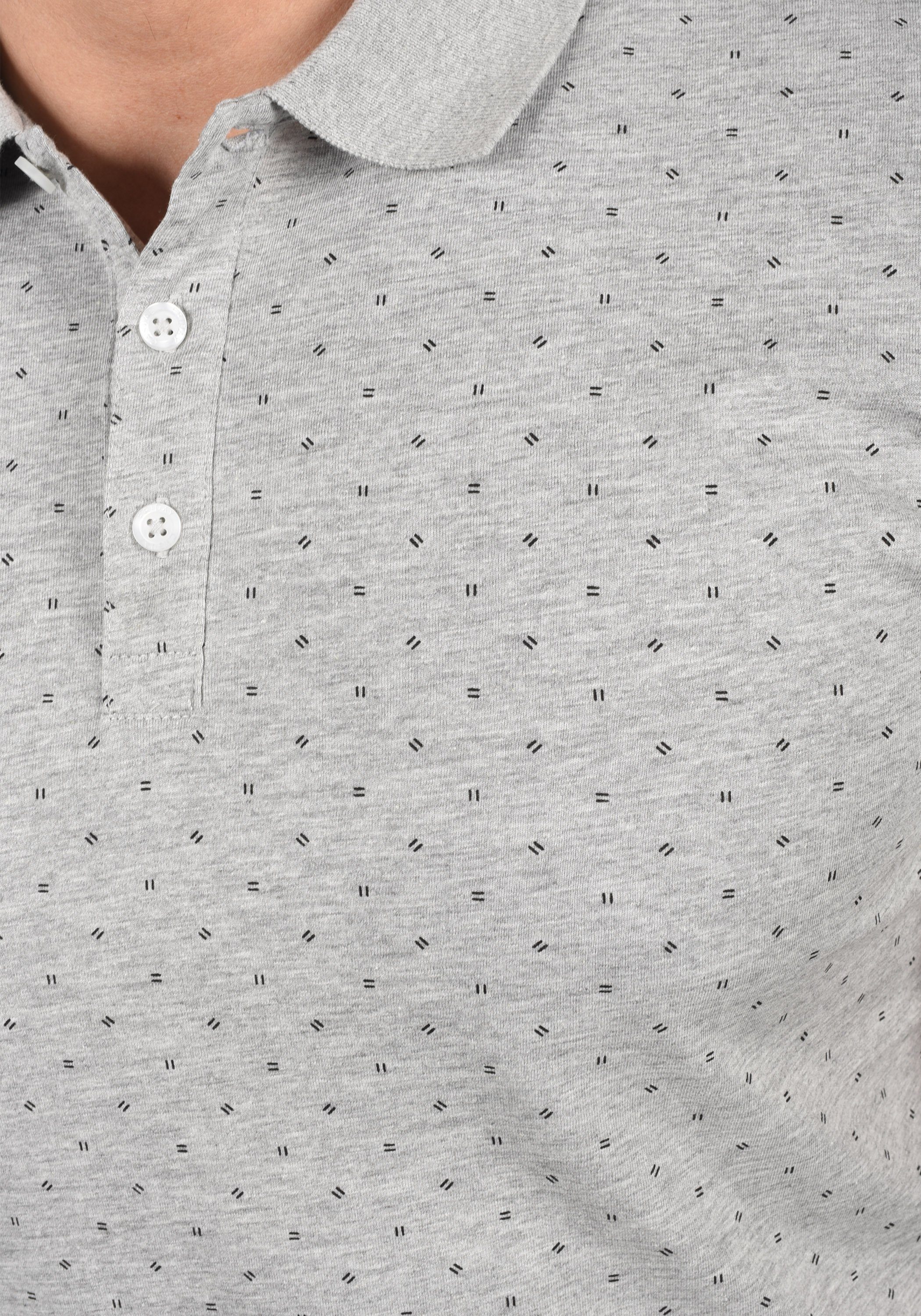 mit melange Light Casual Details 20502684 - Polo modischen grey Poloshirt Friday CFTshirt (50813)