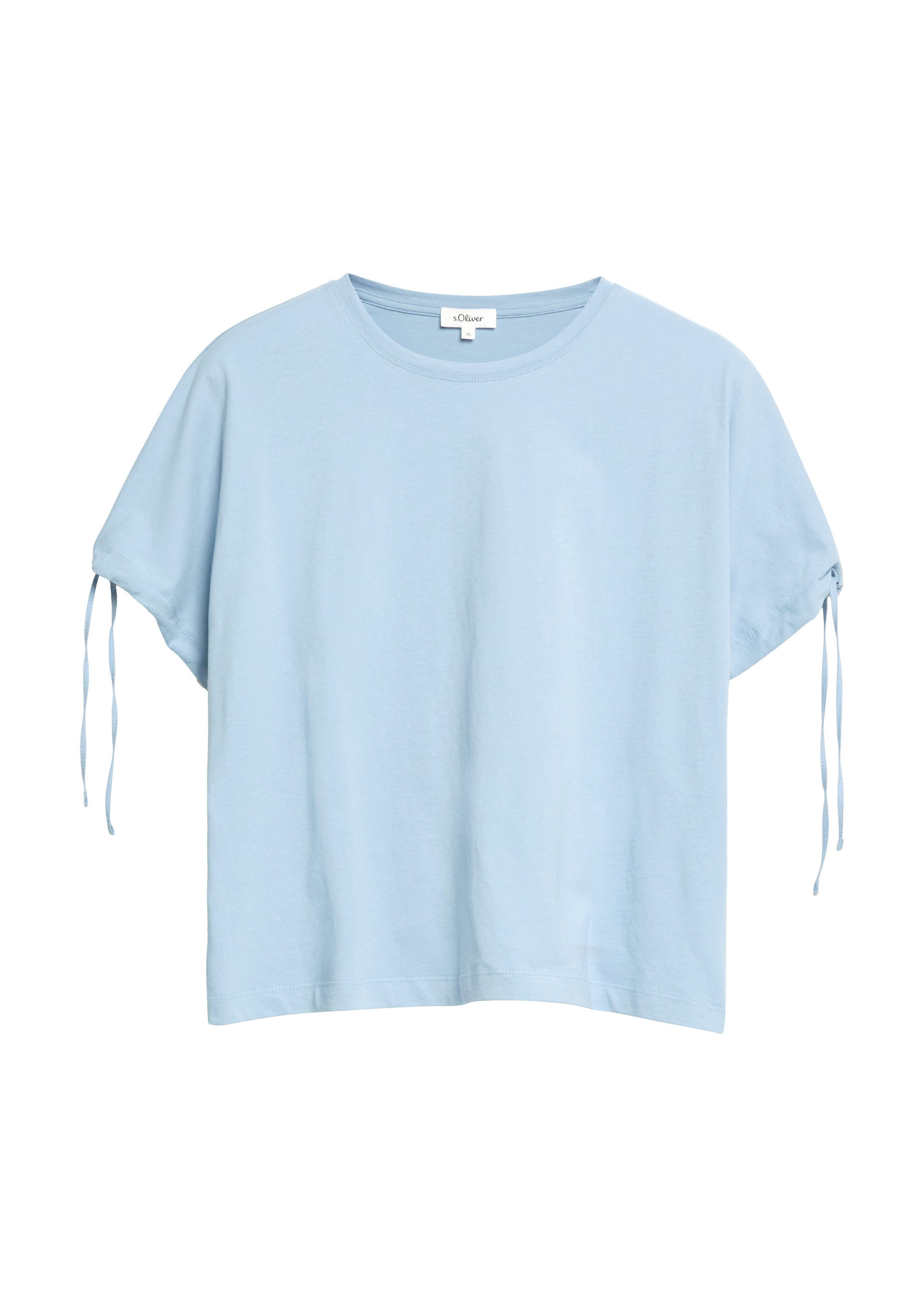 s.Oliver Kurzarmshirt T-Shirt T-Shirt im Relaxed Fit mit regulierbarem Ärmel