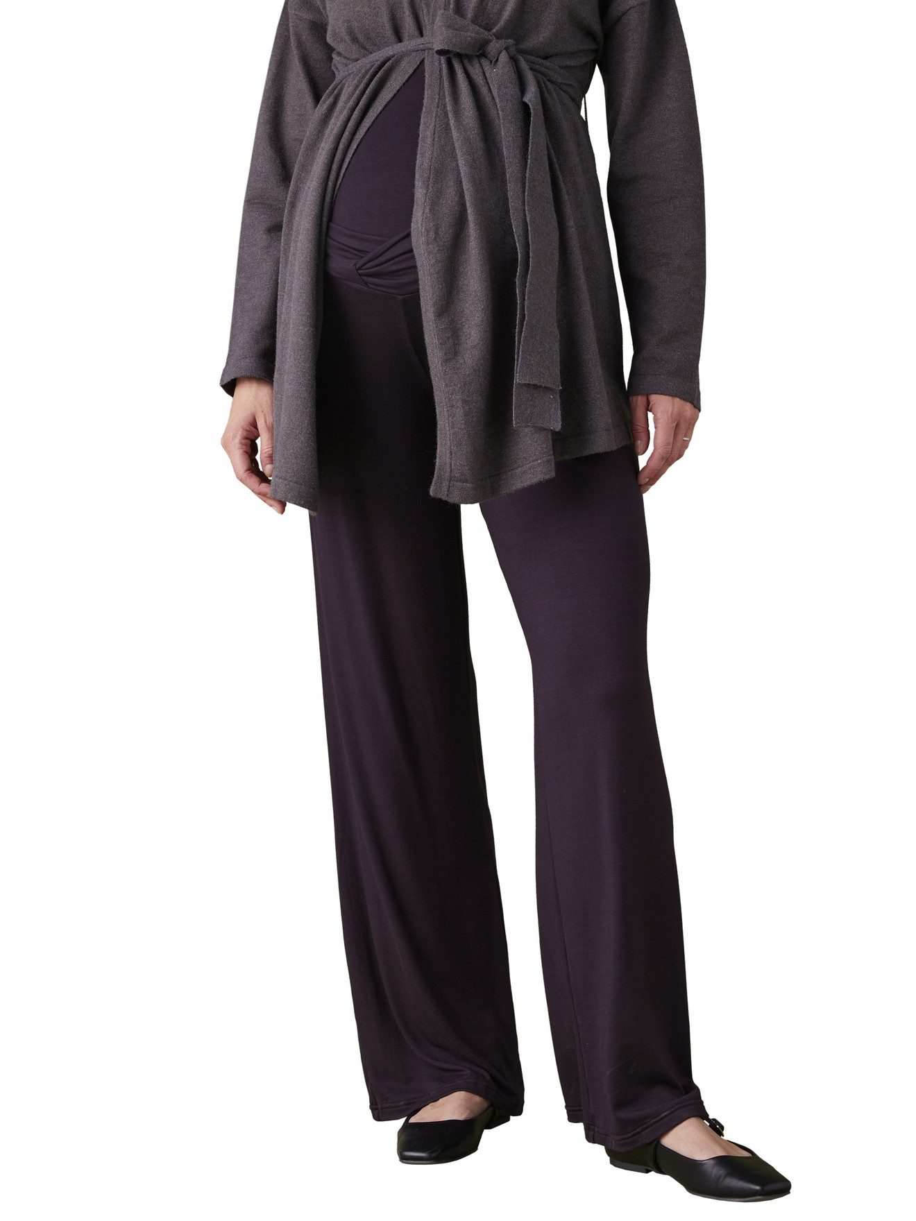 Cargohose Weite Umstands-Yogahose, Drapierung vorn
