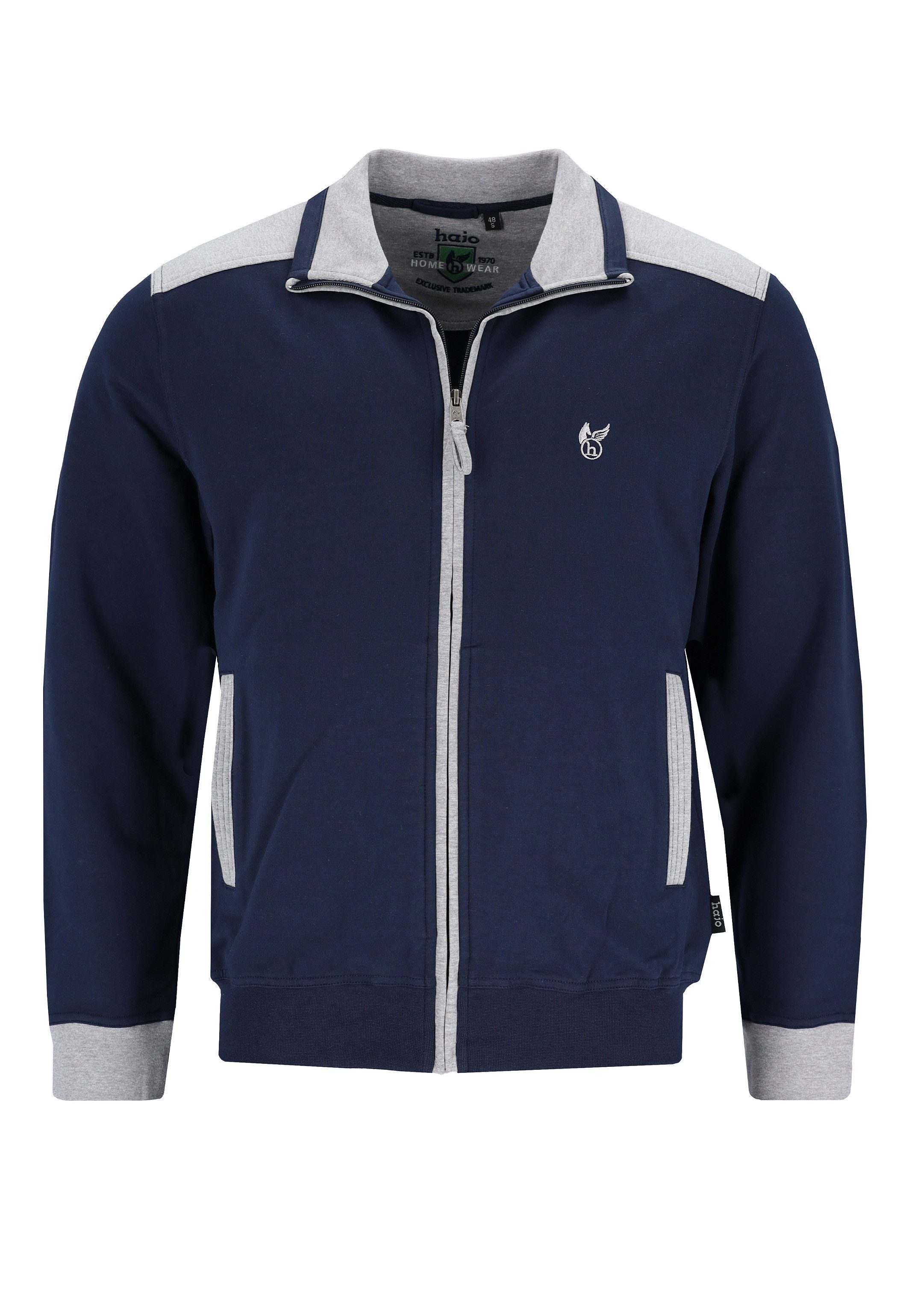 Hajo Kapuzensweatjacke Klima Komfort (1-tlg) Freizeit / Homewear Jacke - Baumwolle - Atmungsaktiv