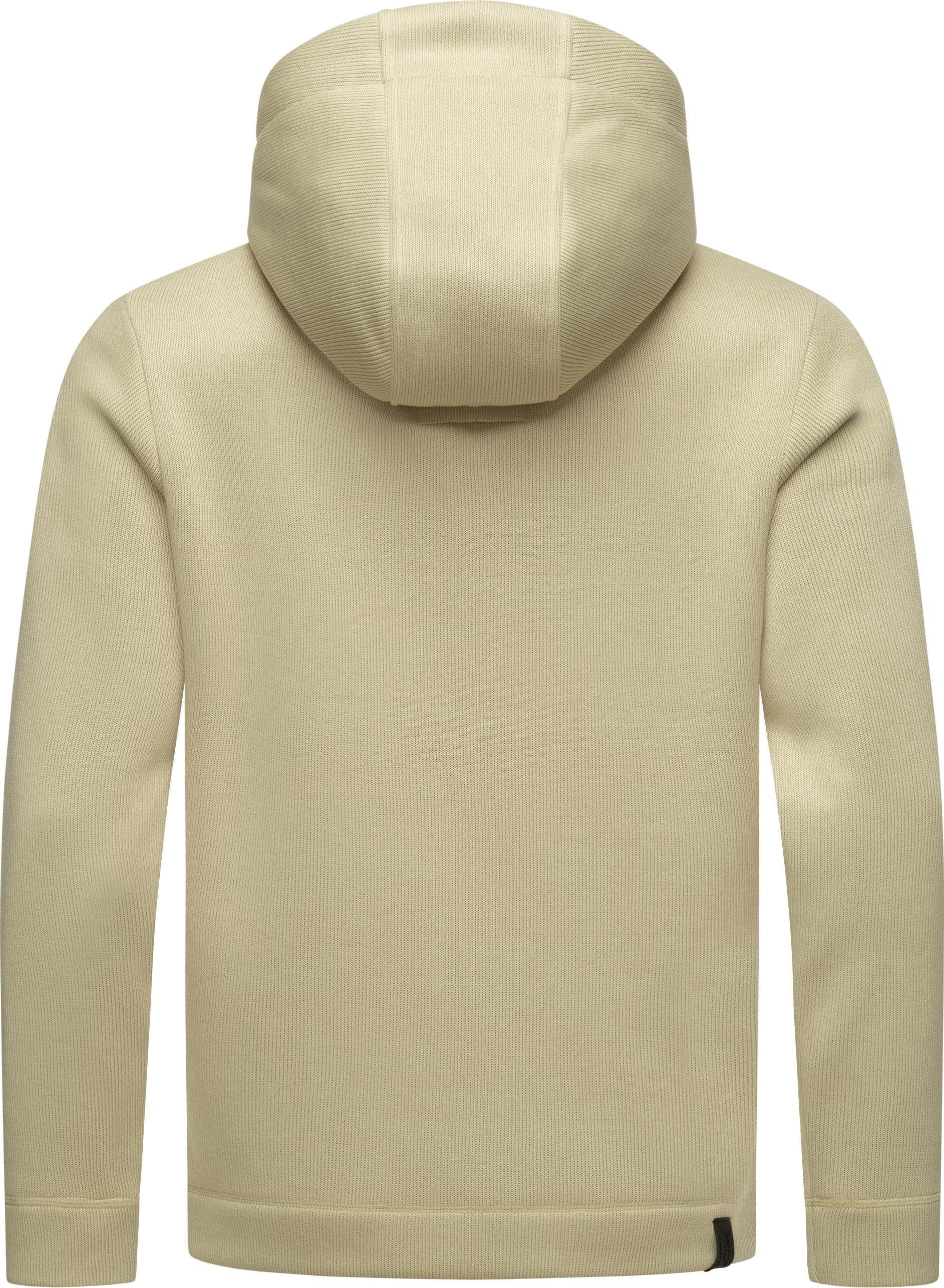 Ragwear Kapuzenstrickjacke Fabian Herren Basic Rippstrick-Jacke mit Kapuze