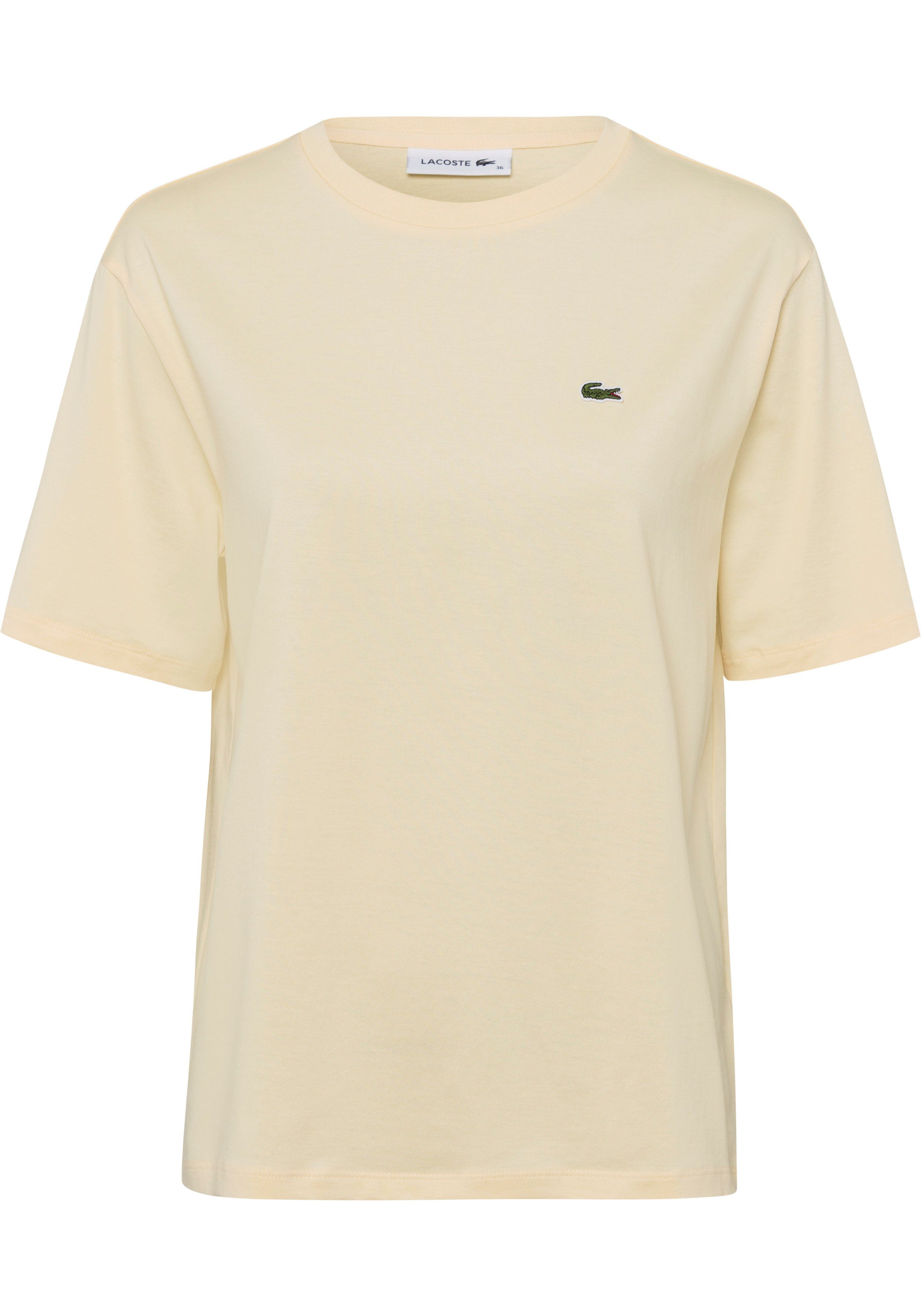 cob Brust T-Shirt (1-tlg) Lacoste Lacoste-Logo mit auf der
