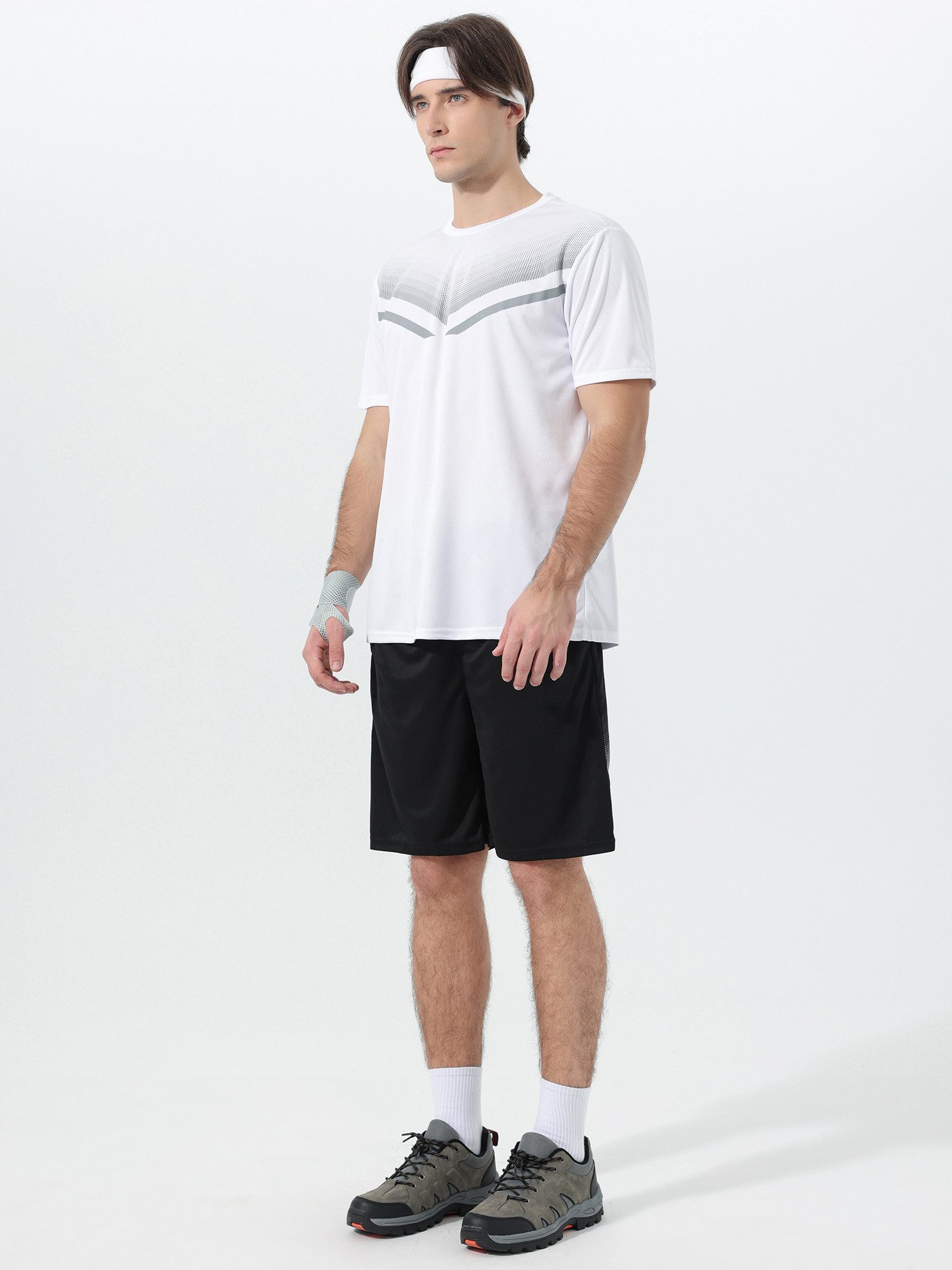 YOUTHUP Sportanzug, Trainingsanzug Herren Set T-Shirt und Kurze Hose Bequeme Passform