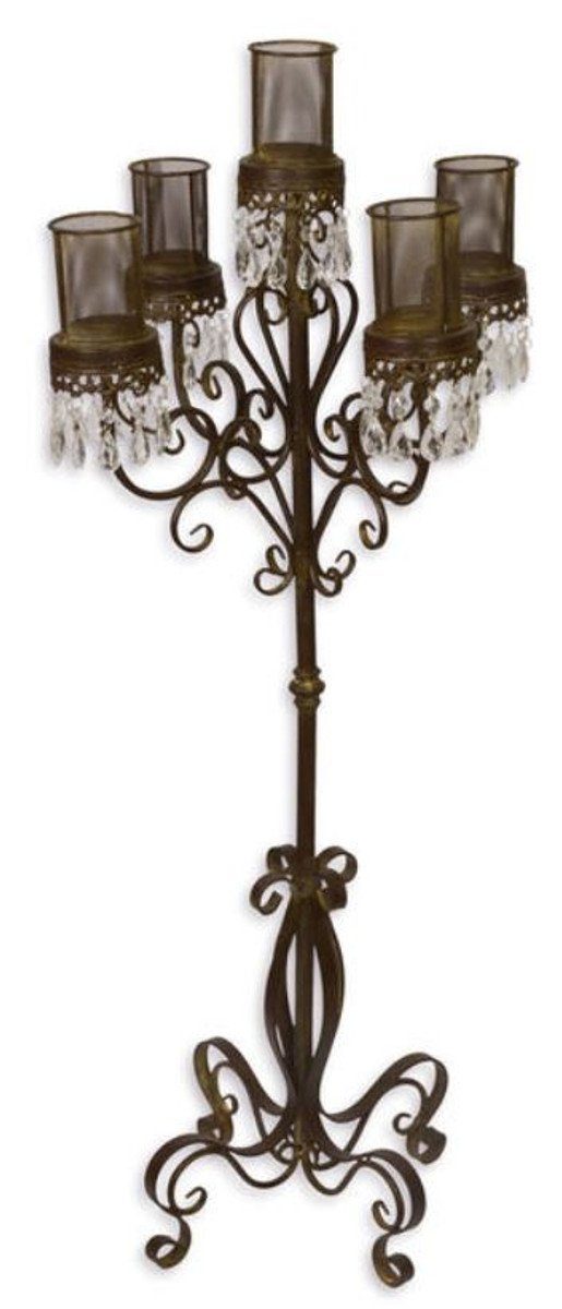 Kerzenhalter Kerzenhalter / Kerzenständer Braun Ø 50 x H. 121 cm - Gartendekoration im Jugendstil