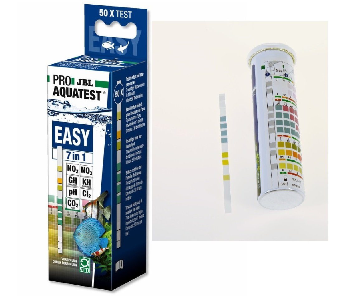 JBL GmbH & Co. KG Aquarium-Wassertest JBL ProAquaTest Easy 7 in 1 Schnelltest für Teich & Aquarium, Wassertest 7 in 1