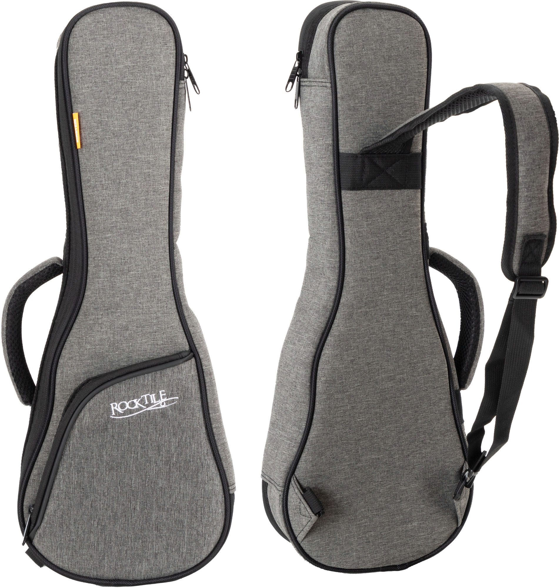 Rocktile Gitarrentasche Tasche für Sopran-Ukulele Grau/Schwarz - Komfort & Sicherheit (1-tlg), Zuverlässiger Schutz für Deine wertvolle Sopran-Ukulele