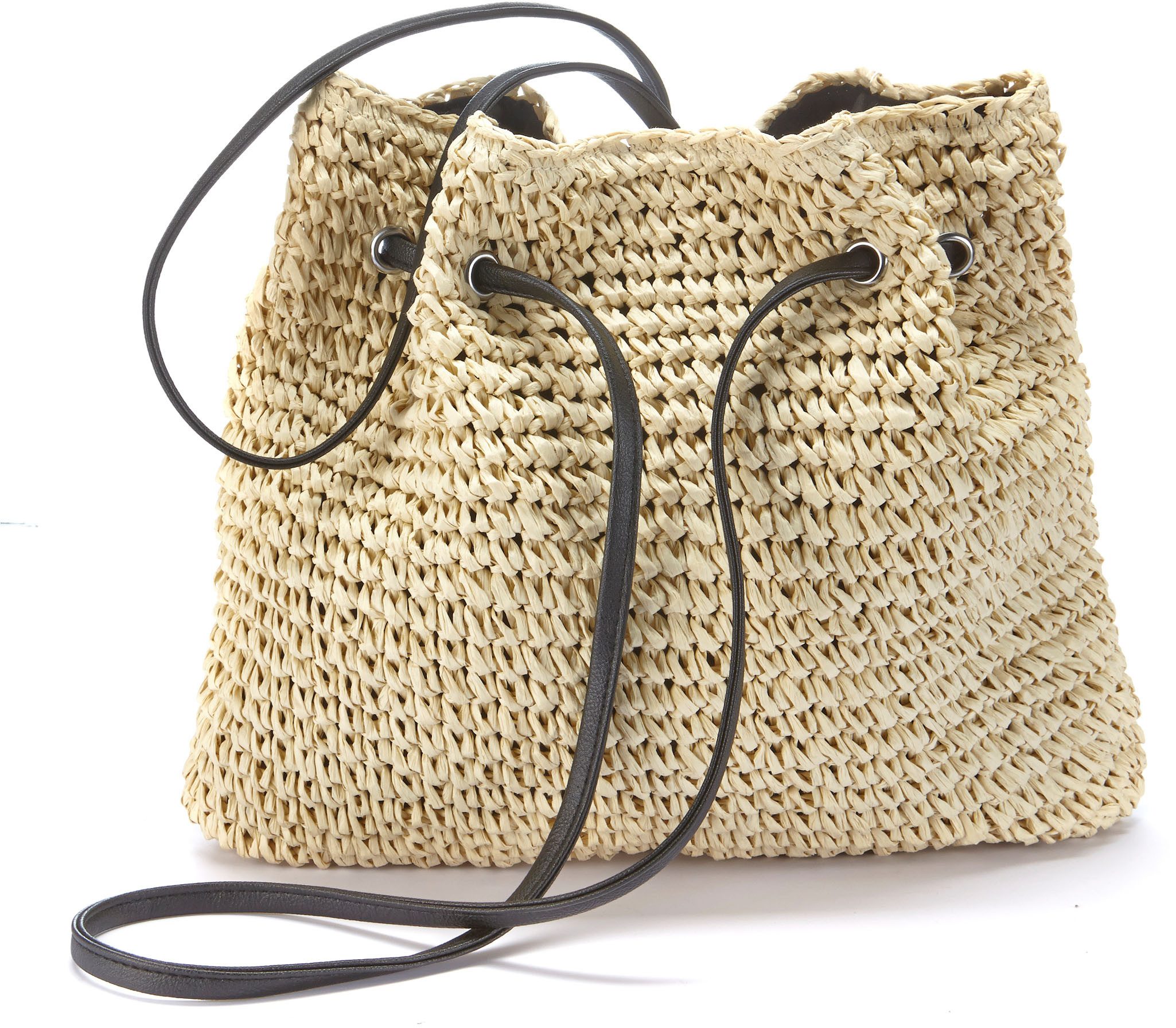 LASCANA Umhängetasche Strandtasche, aus Papierstroh, Handtasche, Schulterta günstig online kaufen