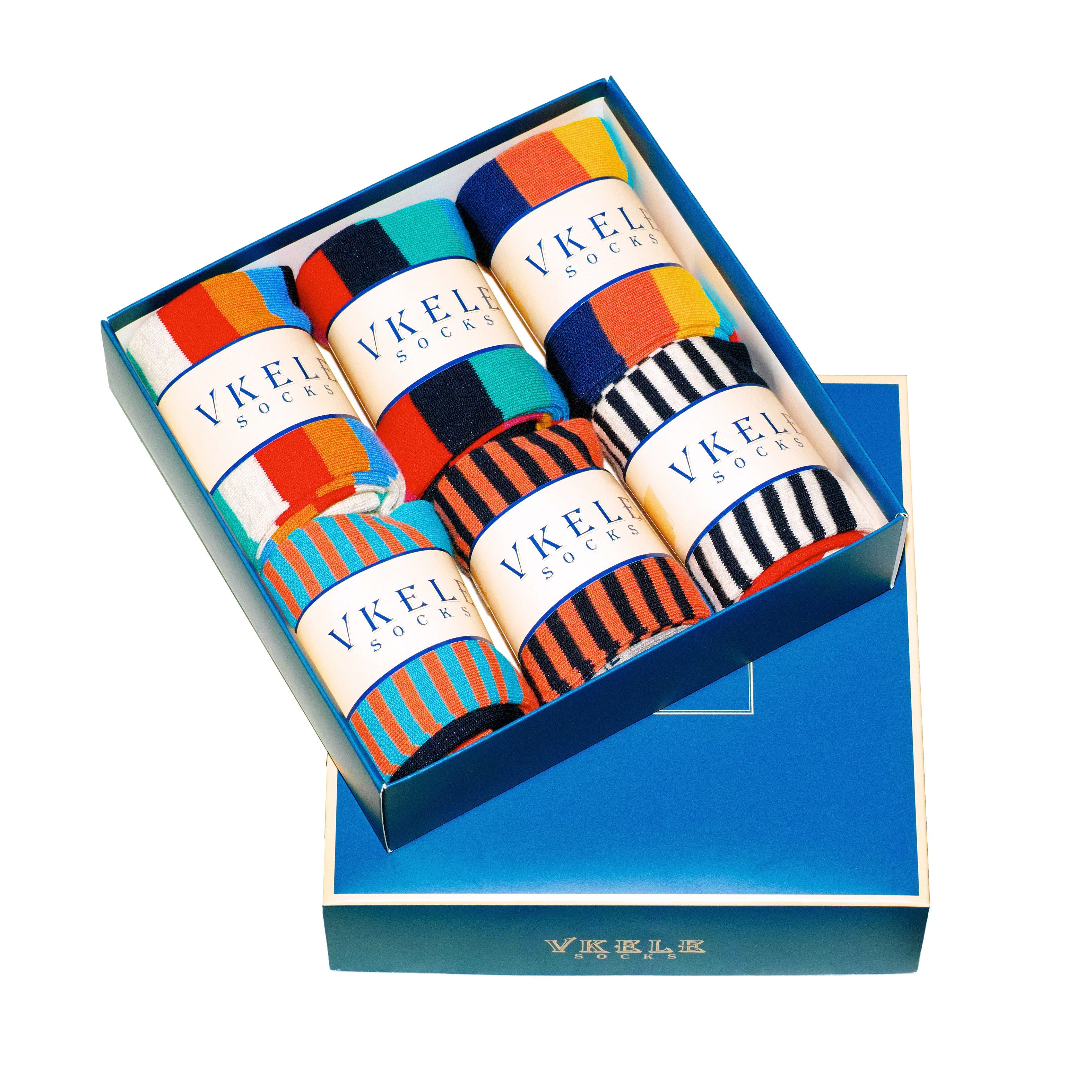 Vkele Businesssocken Bunte Socken (6-Paar) Geschenkpack einfarbige socken herrensocken, Crew Socken