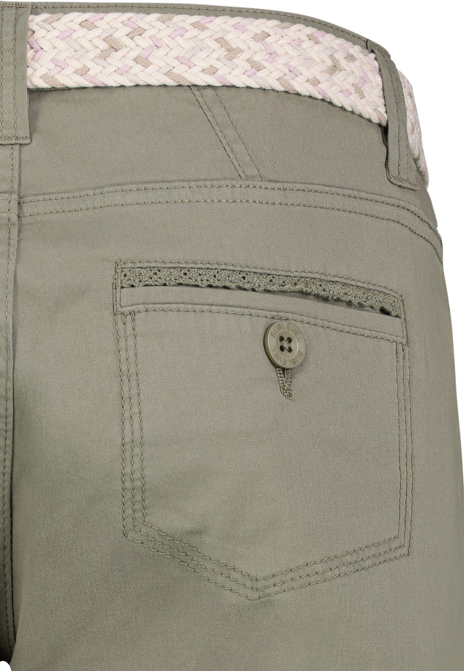 SUBLEVEL Shorts Damen Bermudas kurze Hose Baumwolle Jeans Sommer Chino Stoff