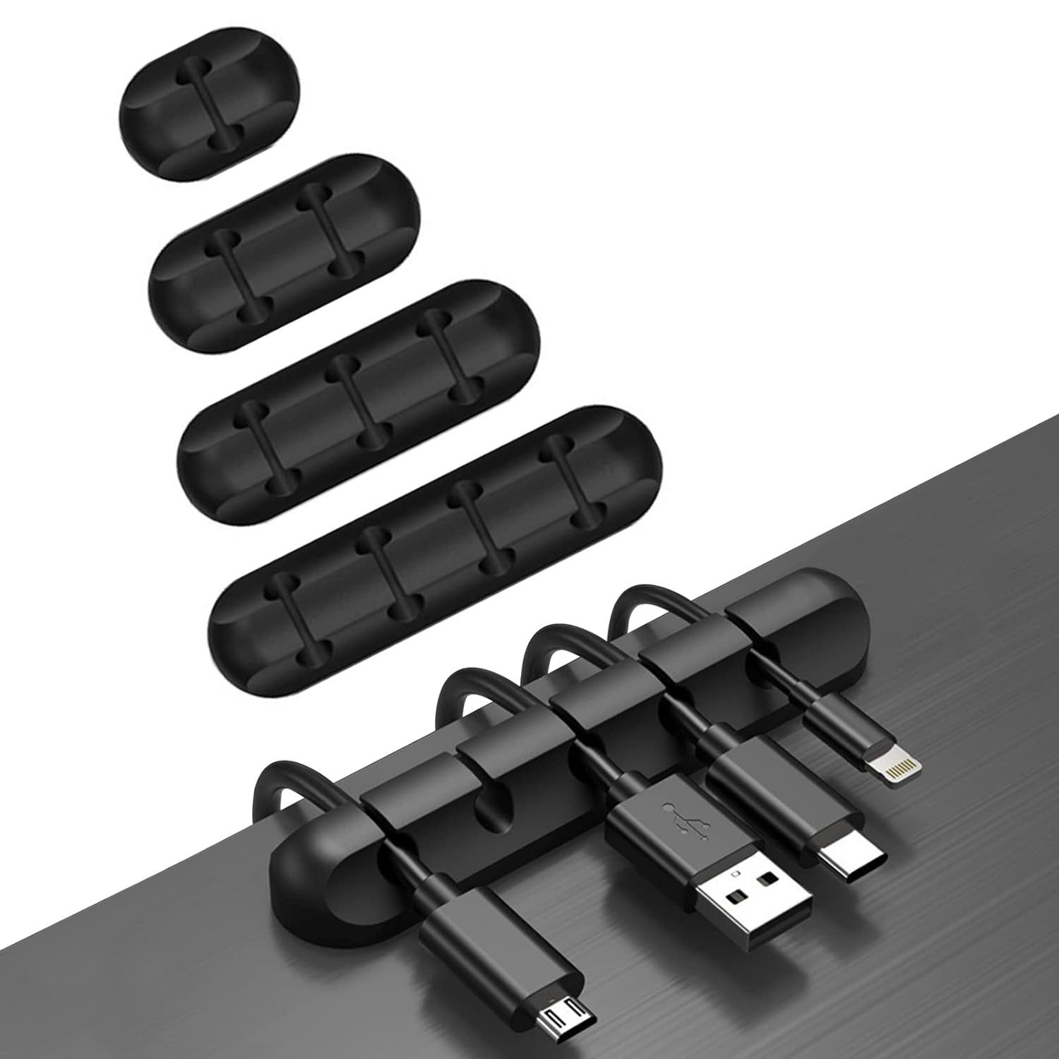 HYTIREBY kabelclips kabelhalter für Netzkabel, USB Ladekabel Mauskabelhalter (5 Stück, Einfach zu installieren, Aufbewahrung)