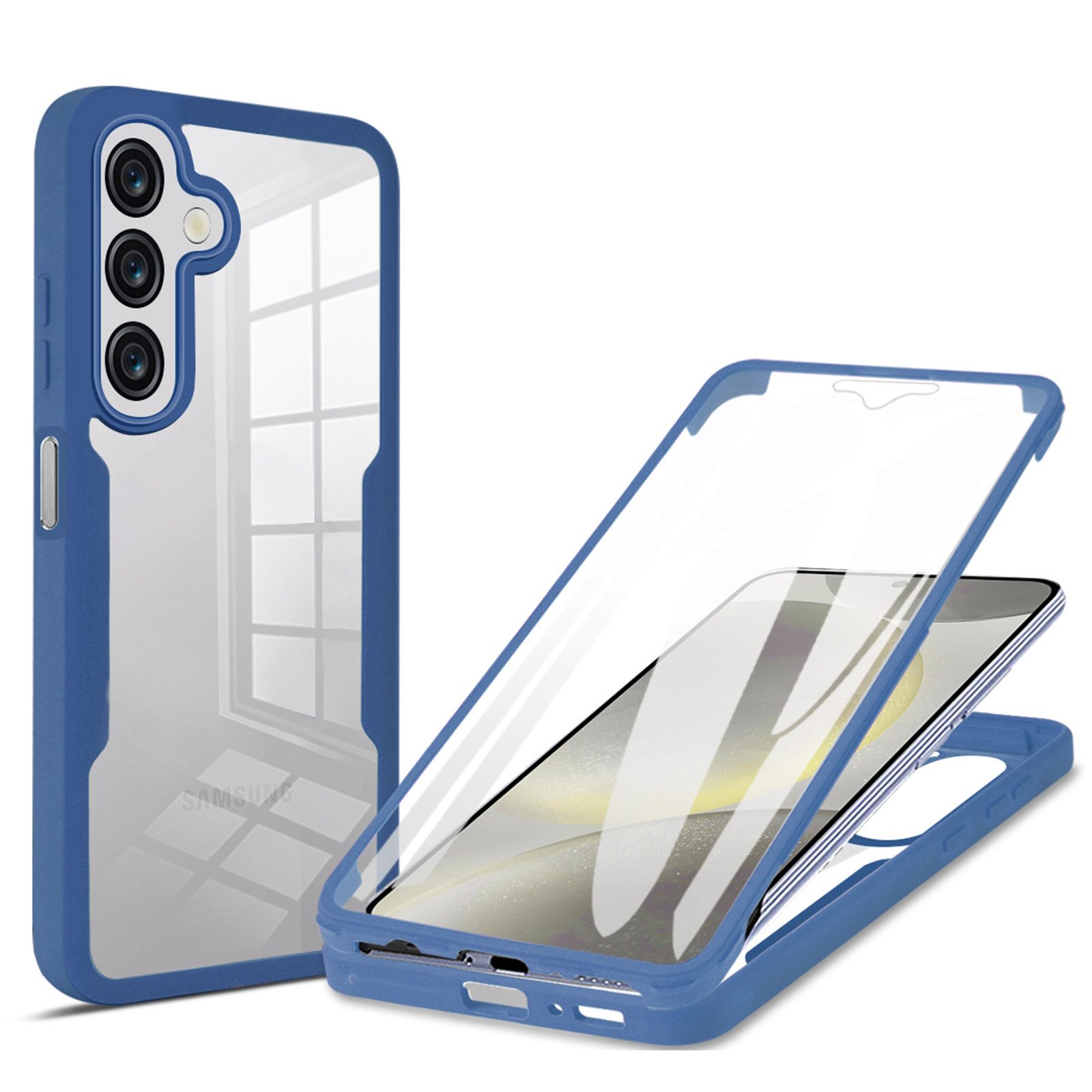 betterfon Handyhülle für Samsung A16 2-teiliges 360° TPU Schutzcase, 2-teiliges 360 Grad Case mit Rundumschutz und Displayschutz