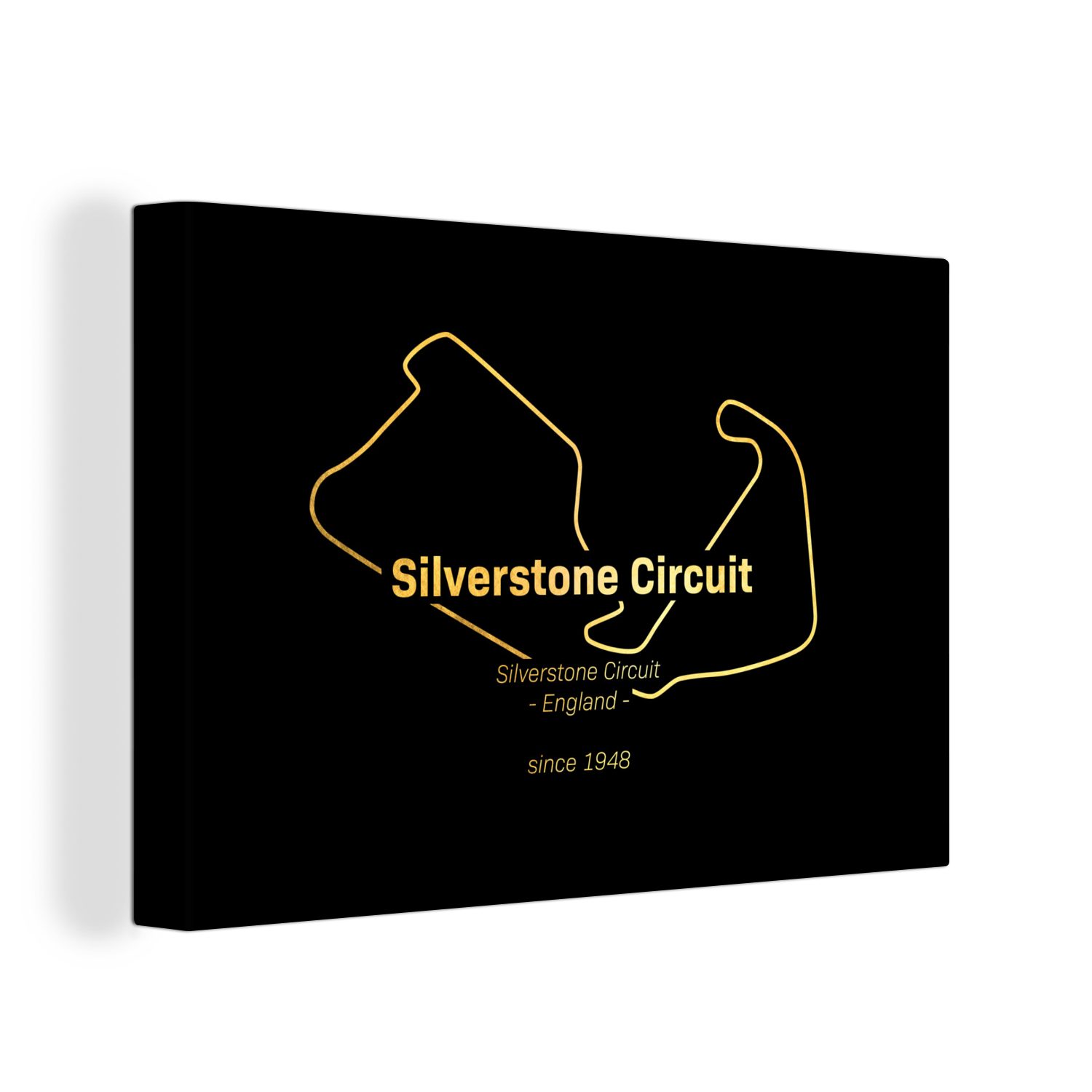 OneMillionCanvasses® Leinwandbild F1 - Silverstone - England, (1 St), Wandbild Leinwandbilder, Aufhängefertig, Wanddeko, 30x20 cm