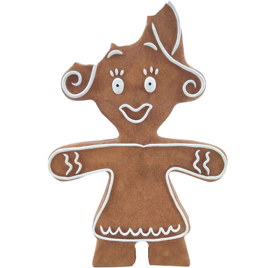 Figurendiscounter Weihnachtsfigur Figur Pfefferkuchenfrau 21 x 15 x 3 cm br günstig online kaufen