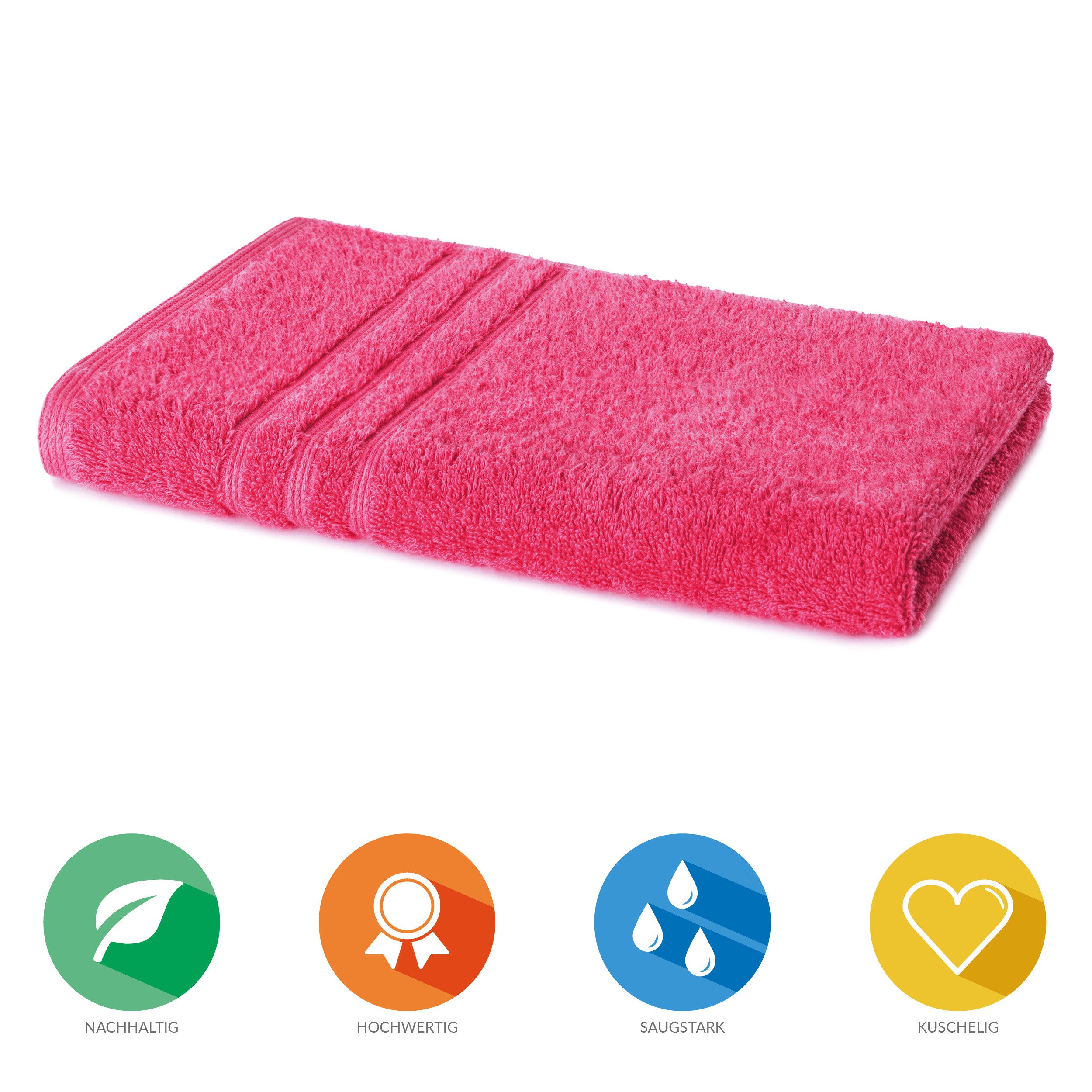 Lavea Handtücher Bali Handtuch 50x100 cm, Sporthandtuch, Fitness-Handtuch, Weiches Bio-Baumwollfrottee (1-St), pflegeleicht, GOTS-zertifiziert, extra saugstark  – Bild 2 von 5