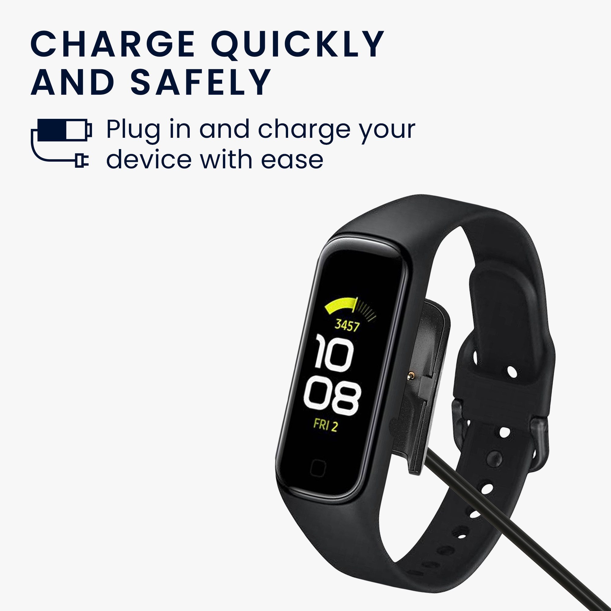 kwmobile Smartwatch Ladekabel für Samsung Galaxy Fit e Smartphone-Ladegerät (1-tlg., USB Ladekabel für Smartwatch Aufladekabel - Fitnesstracker Ersatzkabel)